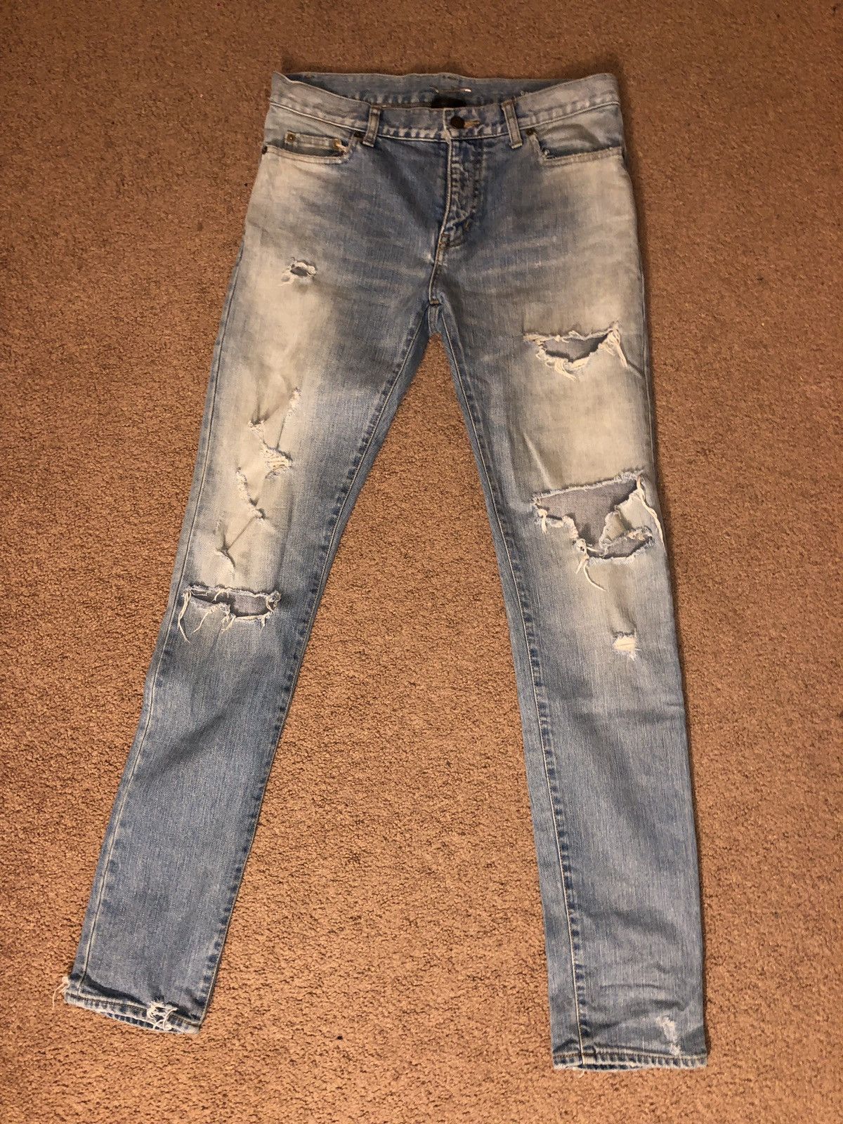 Saint Laurent Paris Saint Laurent D02 F/W15 Crash Denim