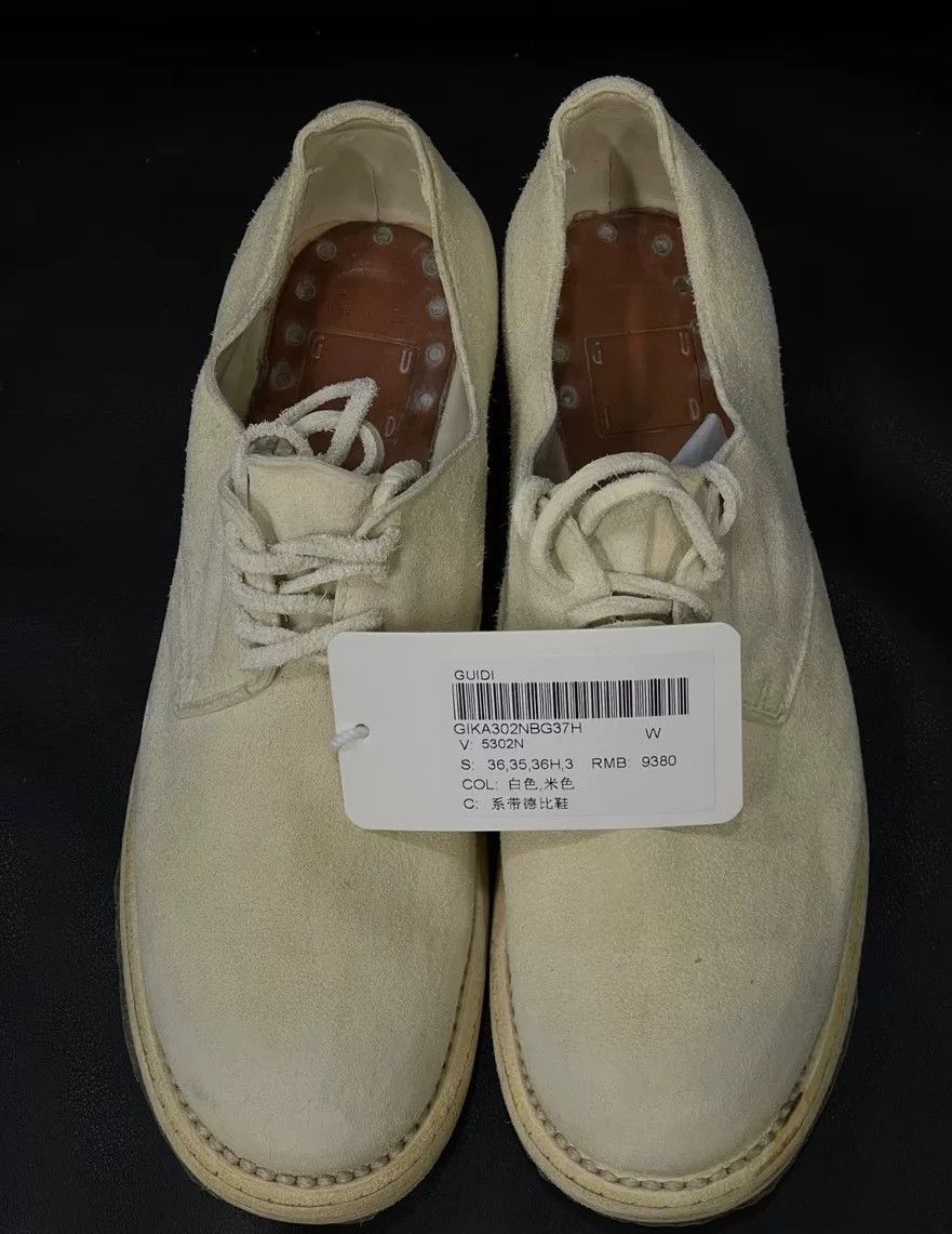 Guidi Guidi Beige Lace-Up Derby Shoes Size US 5.5 / EU 38 - 4 Thumbnail