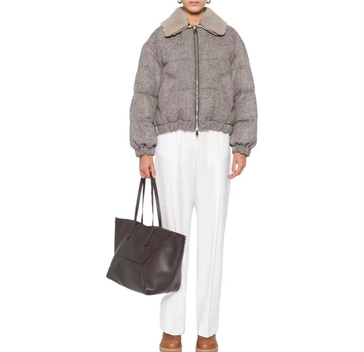 Brunello Cucinelli Brunello Cucinelli Houndstooth Cotton Coat Size S / US 4 / IT 40 - 5 Thumbnail