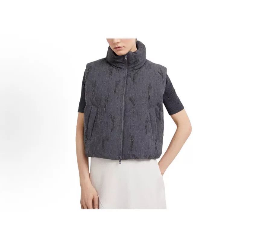 Brunello Cucinelli Brunello Cucinelli Women's Down Vest Size S / US 4 / IT 40 - 3 Thumbnail