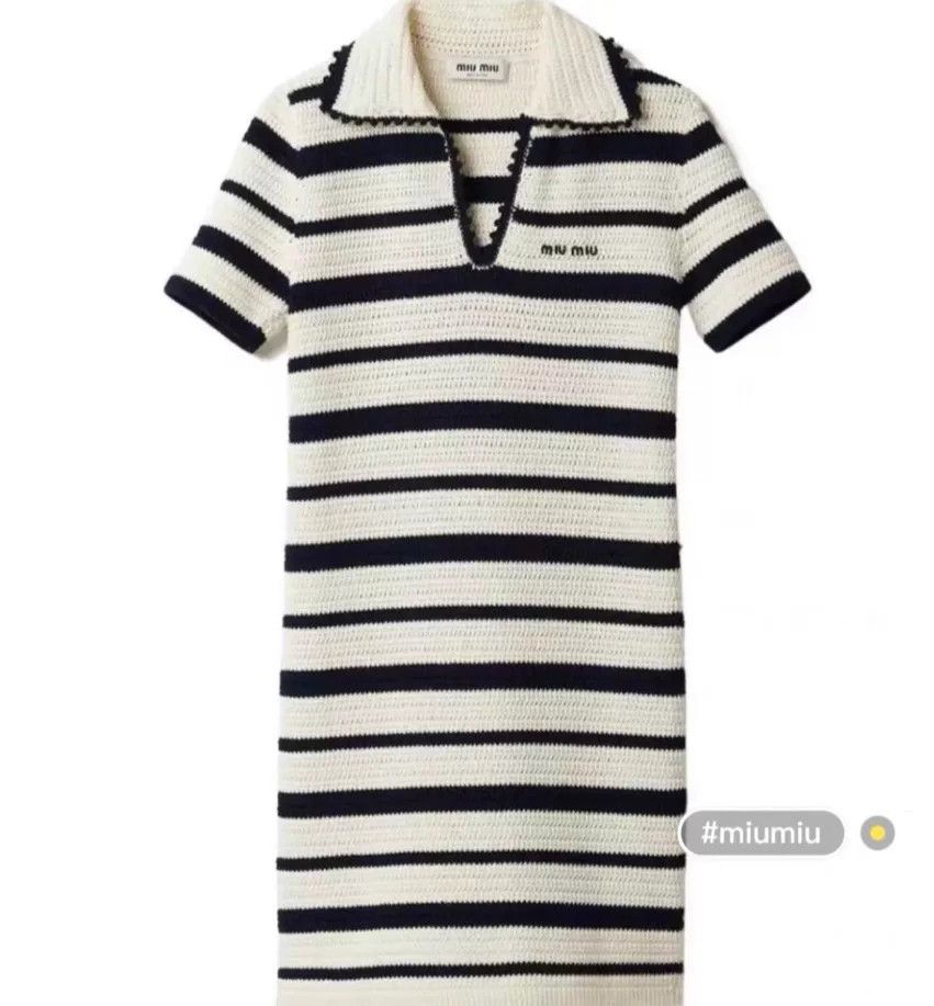 Miu Miu Miu Miu Short Sleeve Knitted Dress Size S / US 4 / IT 40 - 2 Thumbnail