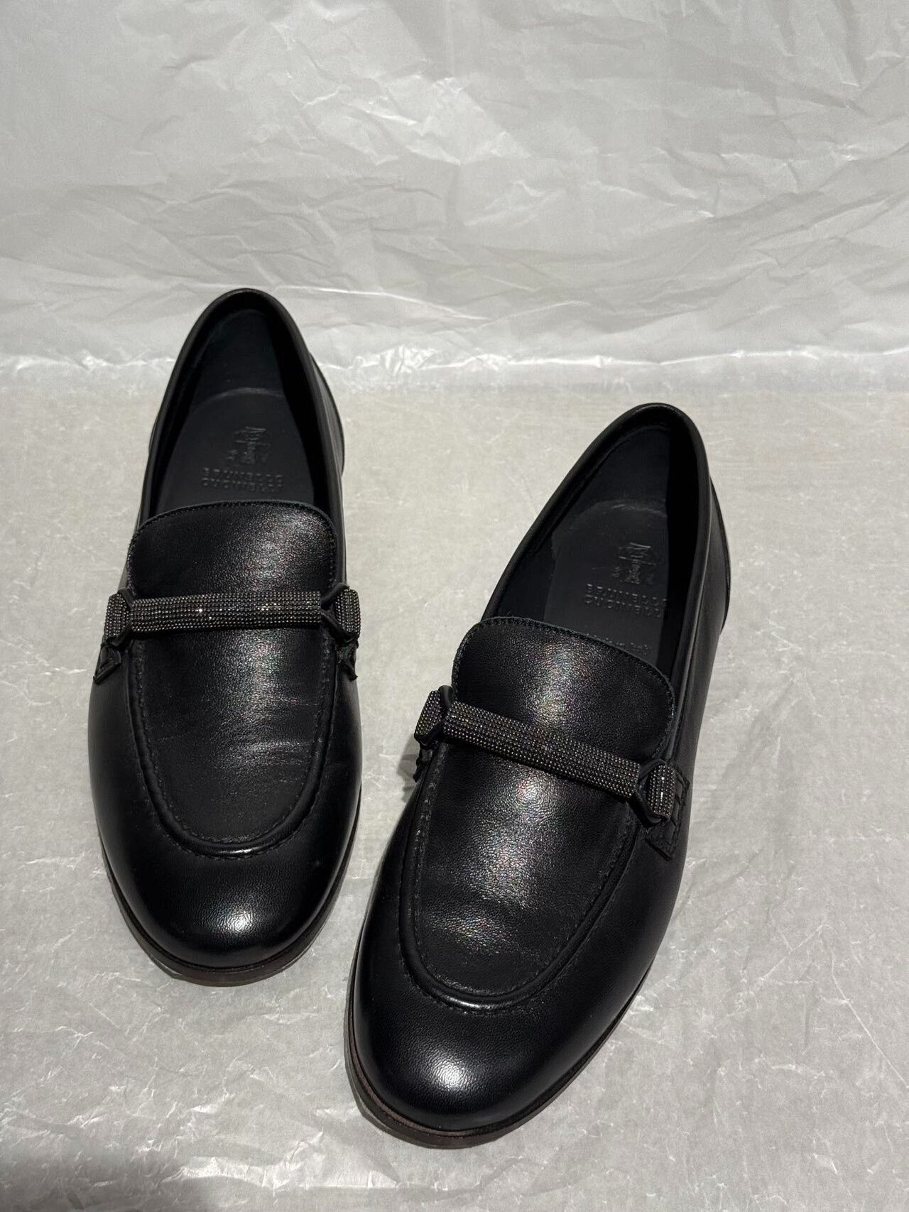 Brunello Cucinelli Brunello Cucinelli Black Loafers for Women Size US 4 / IT 34 - 2 Thumbnail