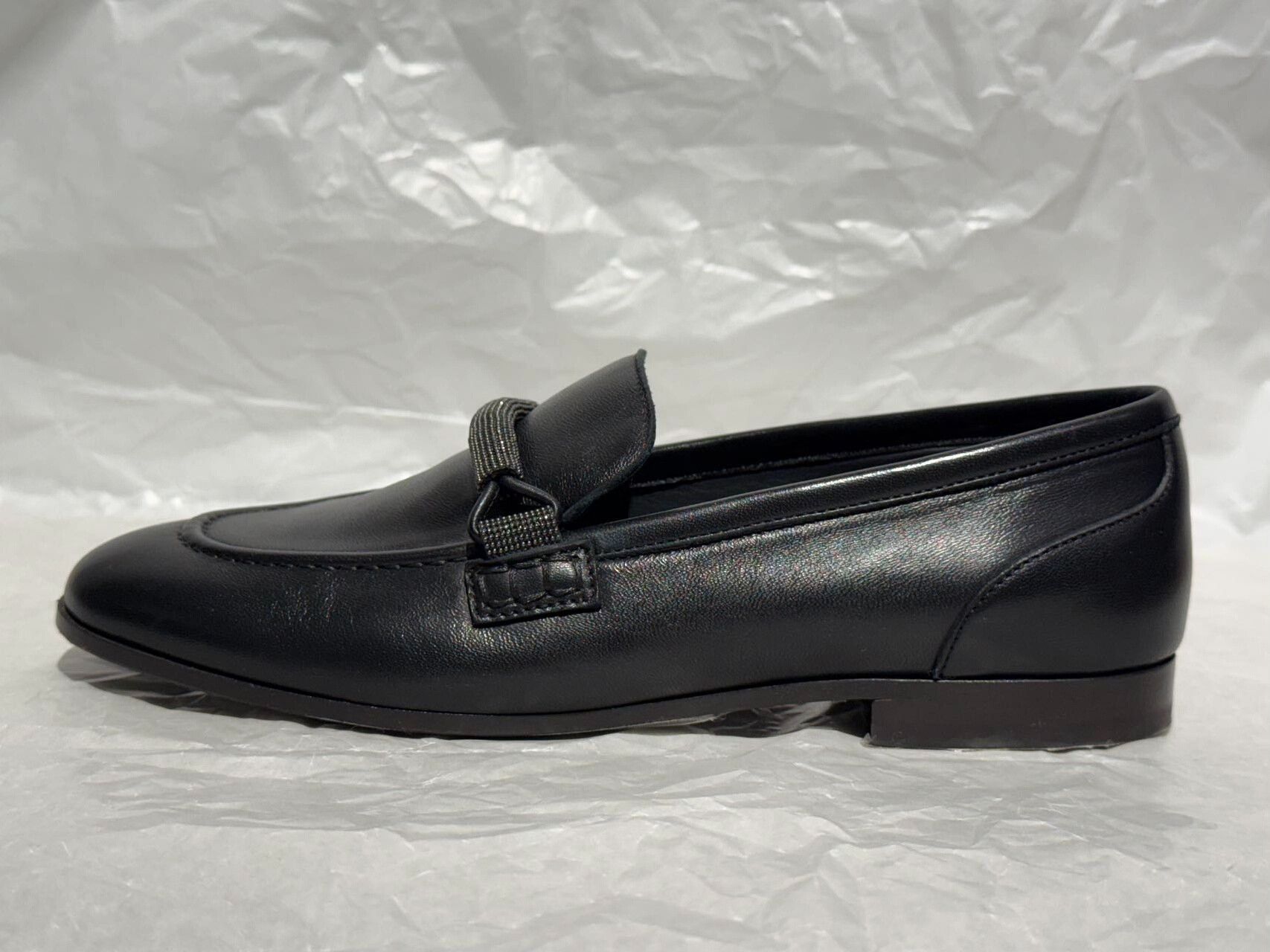 Brunello Cucinelli Brunello Cucinelli Black Loafers for Women Size US 4 / IT 34 - 7 Thumbnail