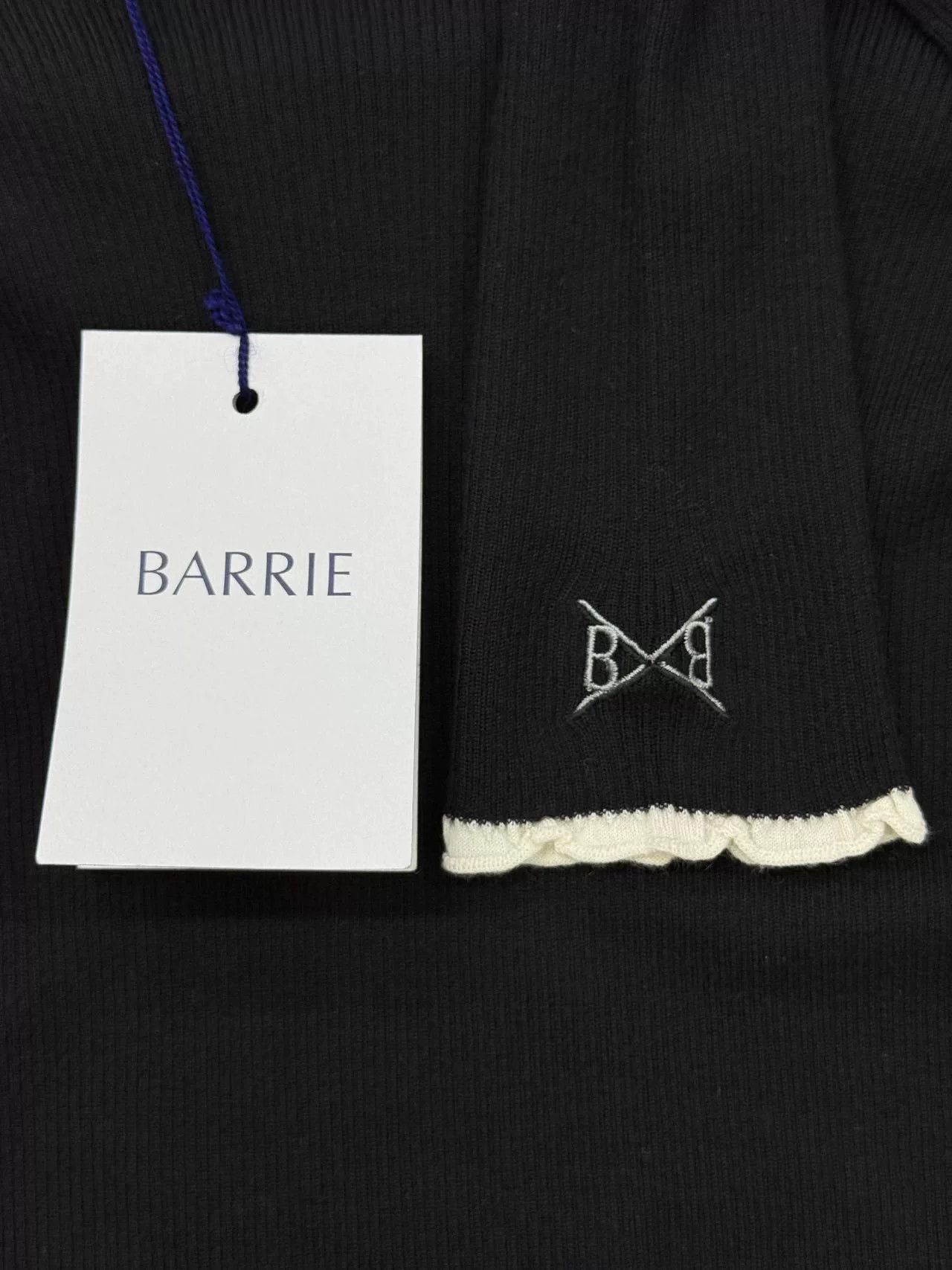 Barrie Black Turtleneck Wool Sweater with Lace Trim Size L / US 10 / IT 46 - 5 Thumbnail