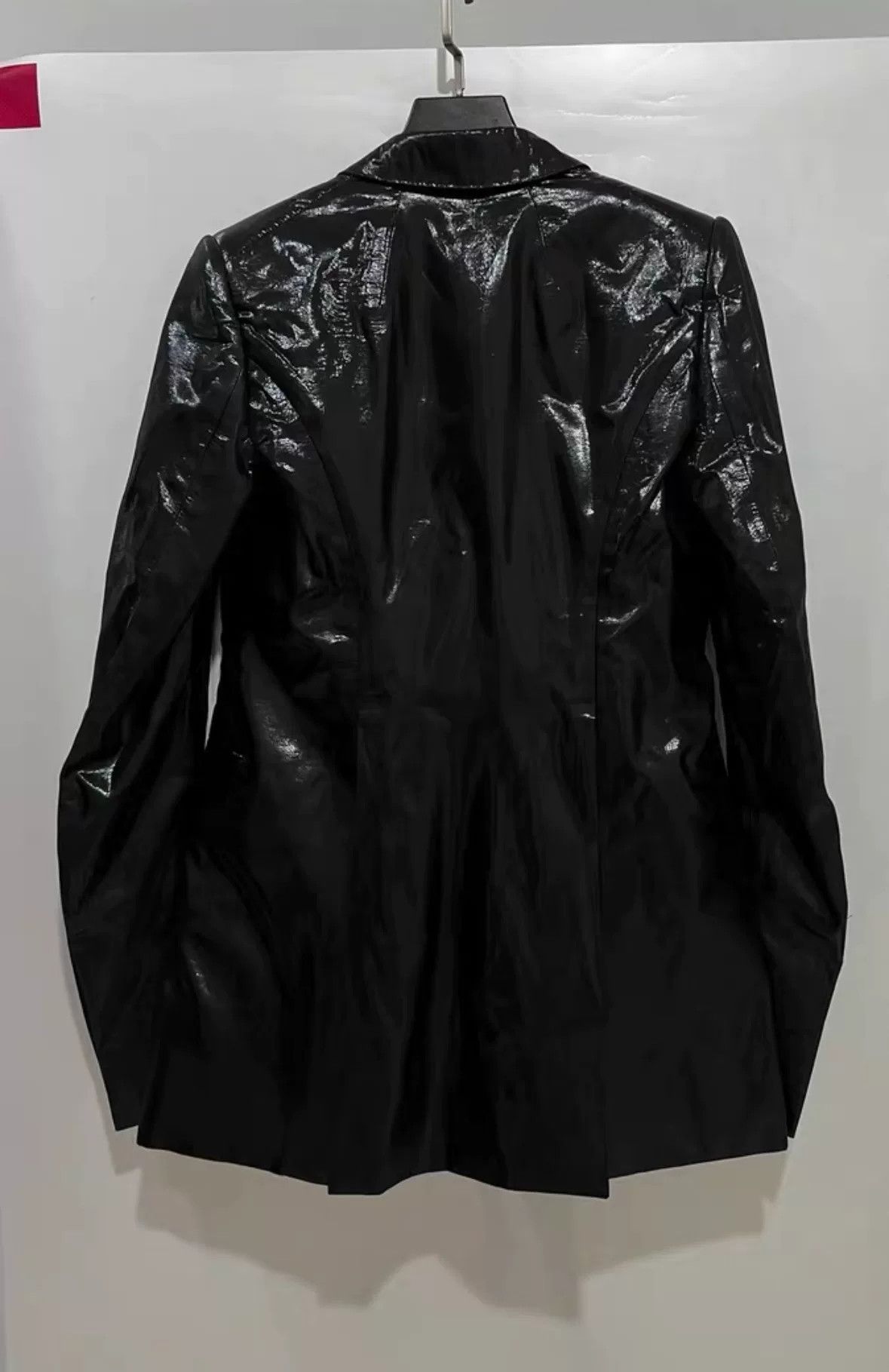 Rick Owens RICK OWENS Shiny Black Suit Jacket Size US XXS / EU 40 - 3 Thumbnail