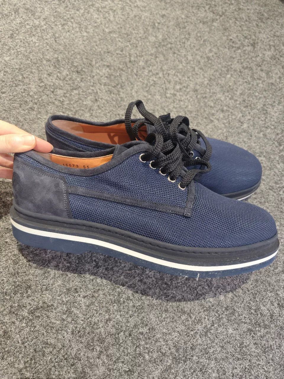 Santoni Santoni Blue Mesh Casual Shoes for Men Size US 10 / EU 43 - 6 Thumbnail