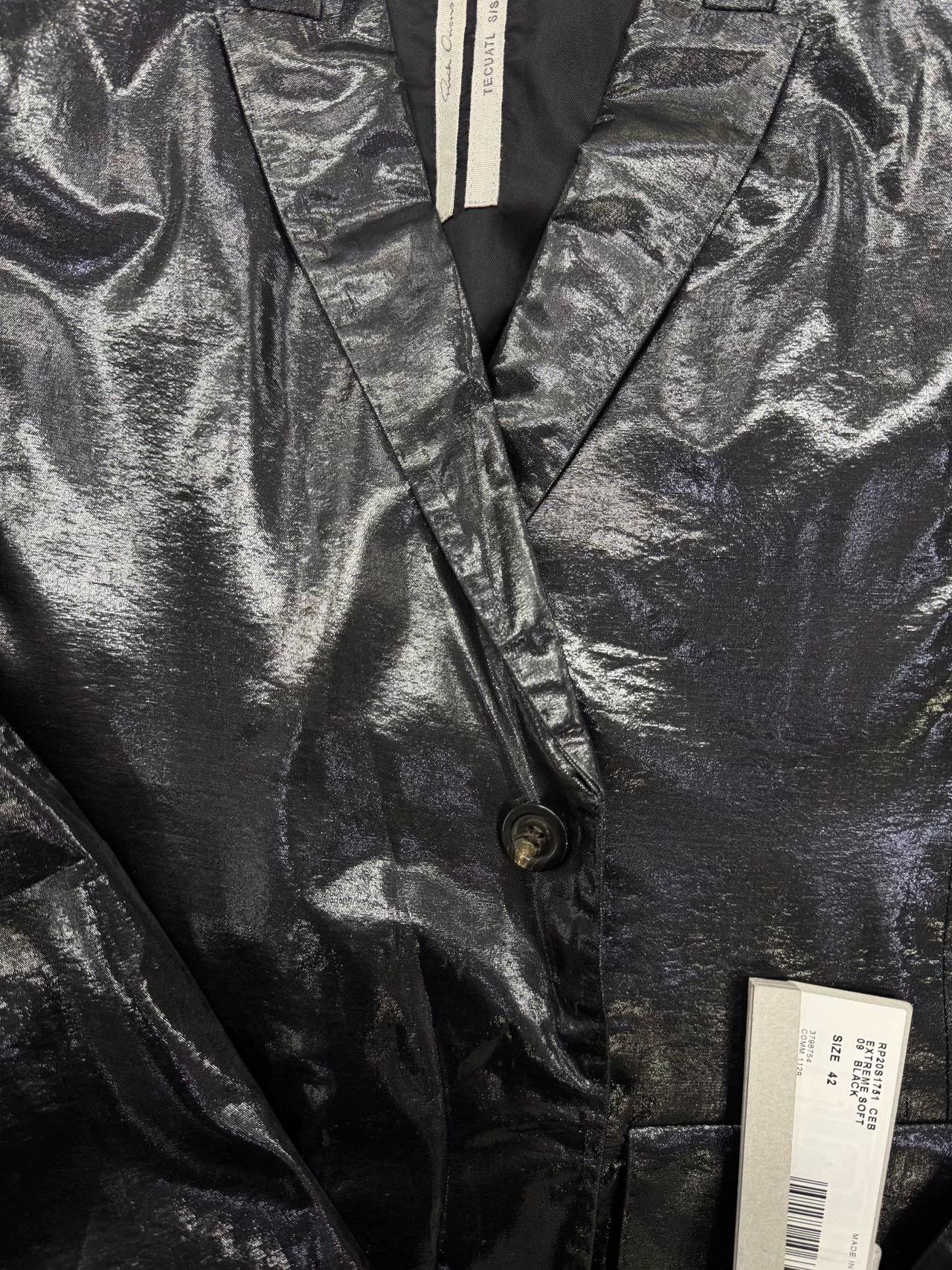 Rick Owens Rick Owens Glossy Suit Jacket Size US XXS / EU 40 - 5 Thumbnail