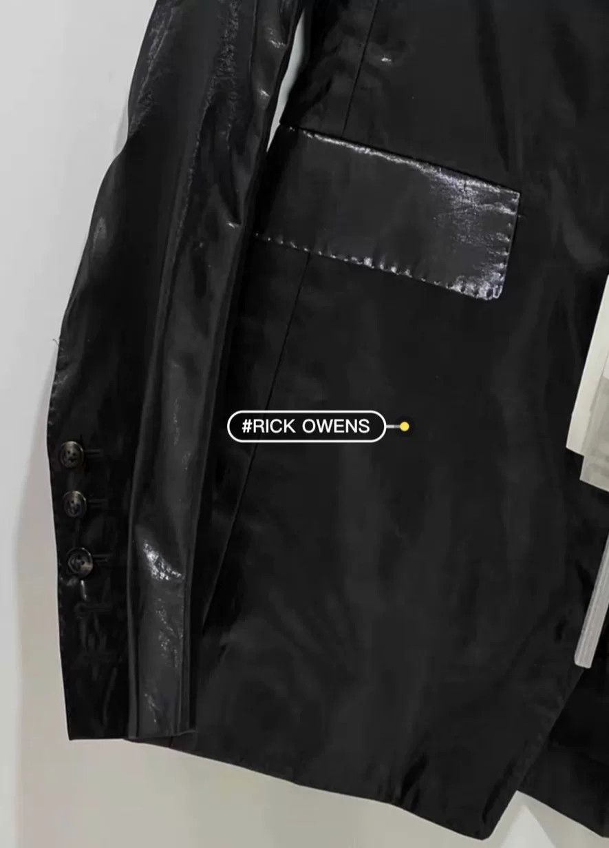 Rick Owens Rick Owens Glossy Suit Jacket Size US XXS / EU 40 - 3 Thumbnail