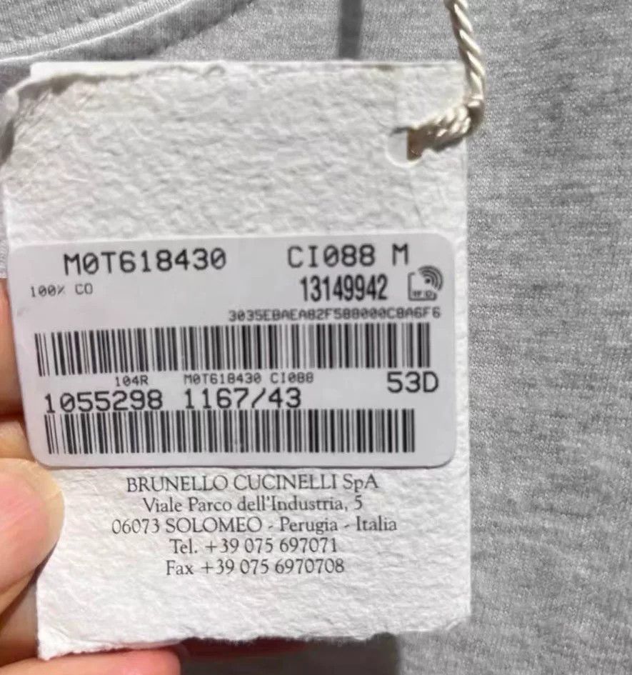 Brunello Cucinelli Brunello Cucinelli Men's Short Sleeve T-Shirt Size US S / EU 44-46 / 1 - 6 Thumbnail