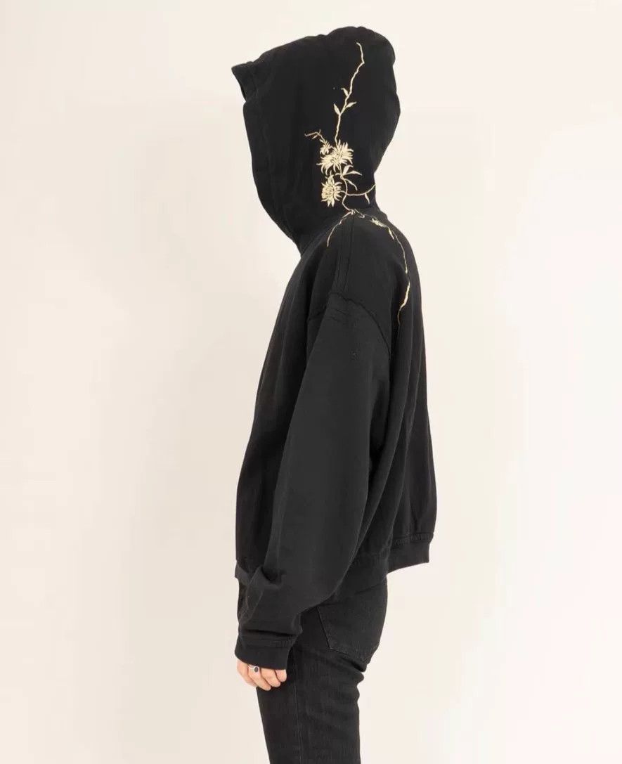 Haider Ackermann Haider Ackermann Embroidered Black Hoodie Size XXS / US 00 / IT 34 - 5 Thumbnail