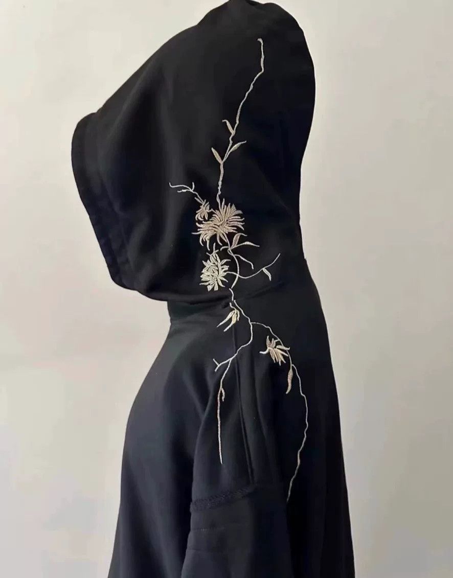 Haider Ackermann Haider Ackermann Embroidered Black Hoodie Size XXS / US 00 / IT 34 - 6 Thumbnail