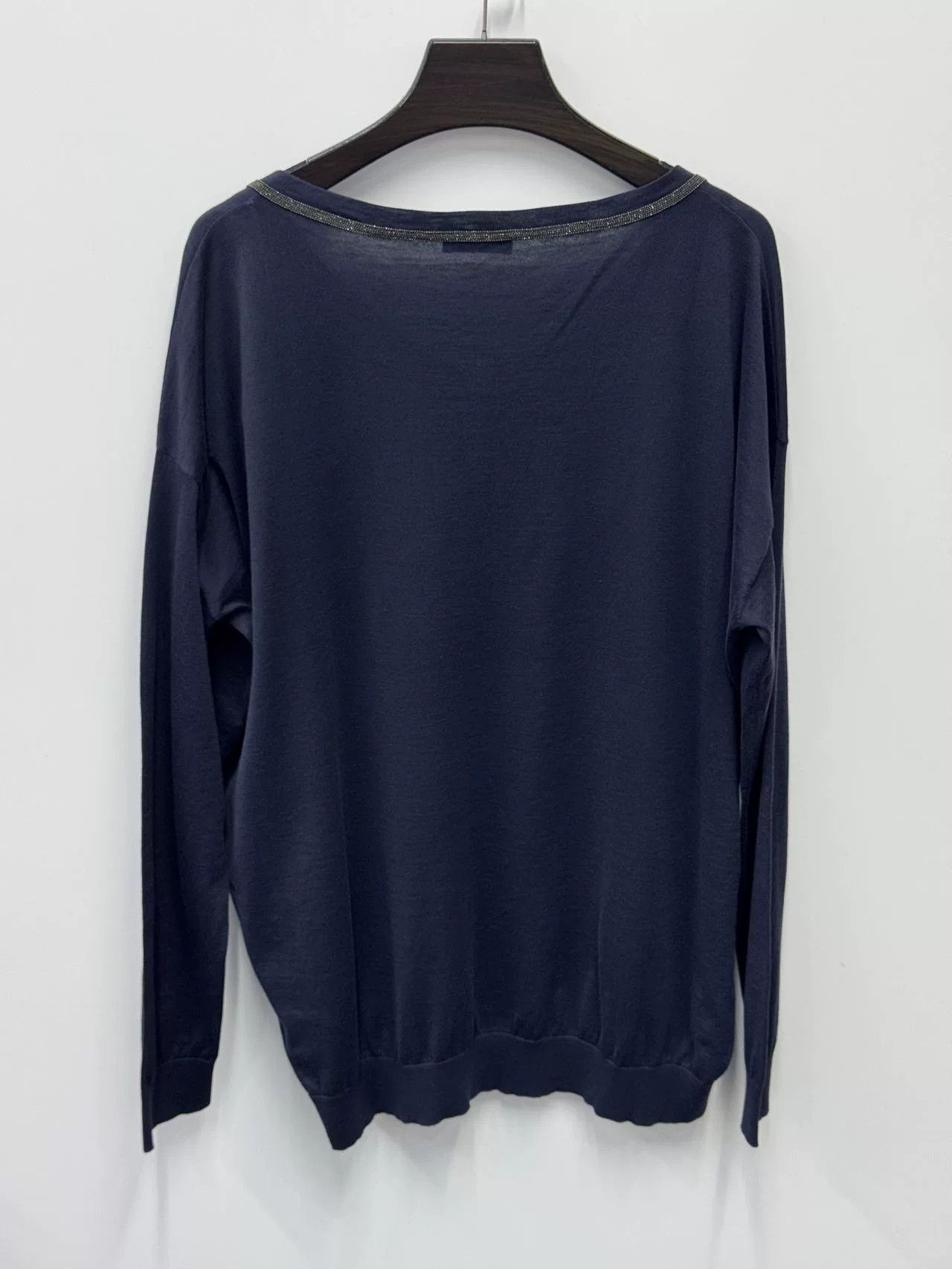 Brunello Cucinelli Brunello Cucinelli Black Knit Sweater Size L / US 10 / IT 46 - 2 Thumbnail