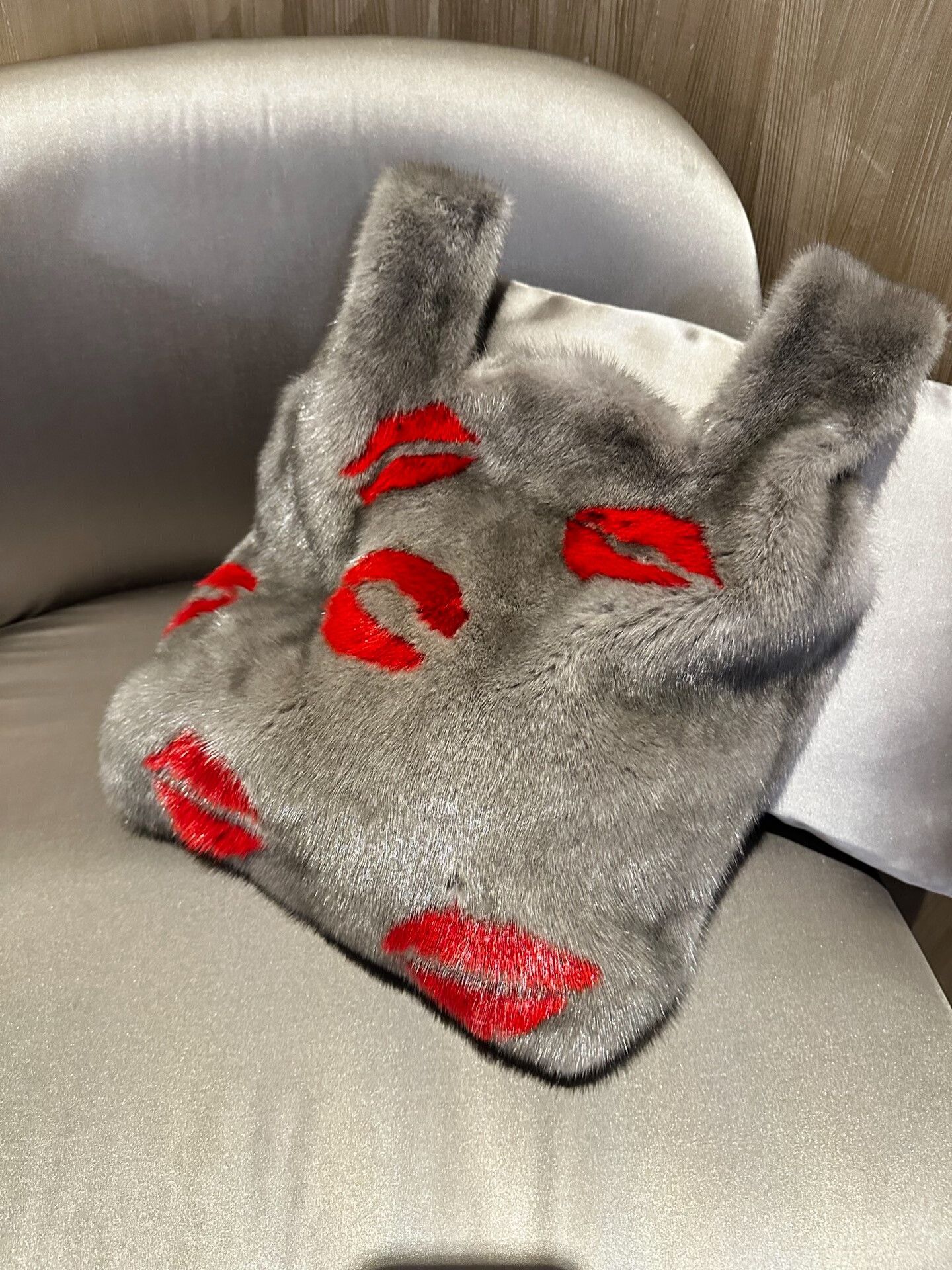Simonetta Ravizza Simonetta Ravizza Gray Fur Bag Size ONE SIZE - 2 Thumbnail
