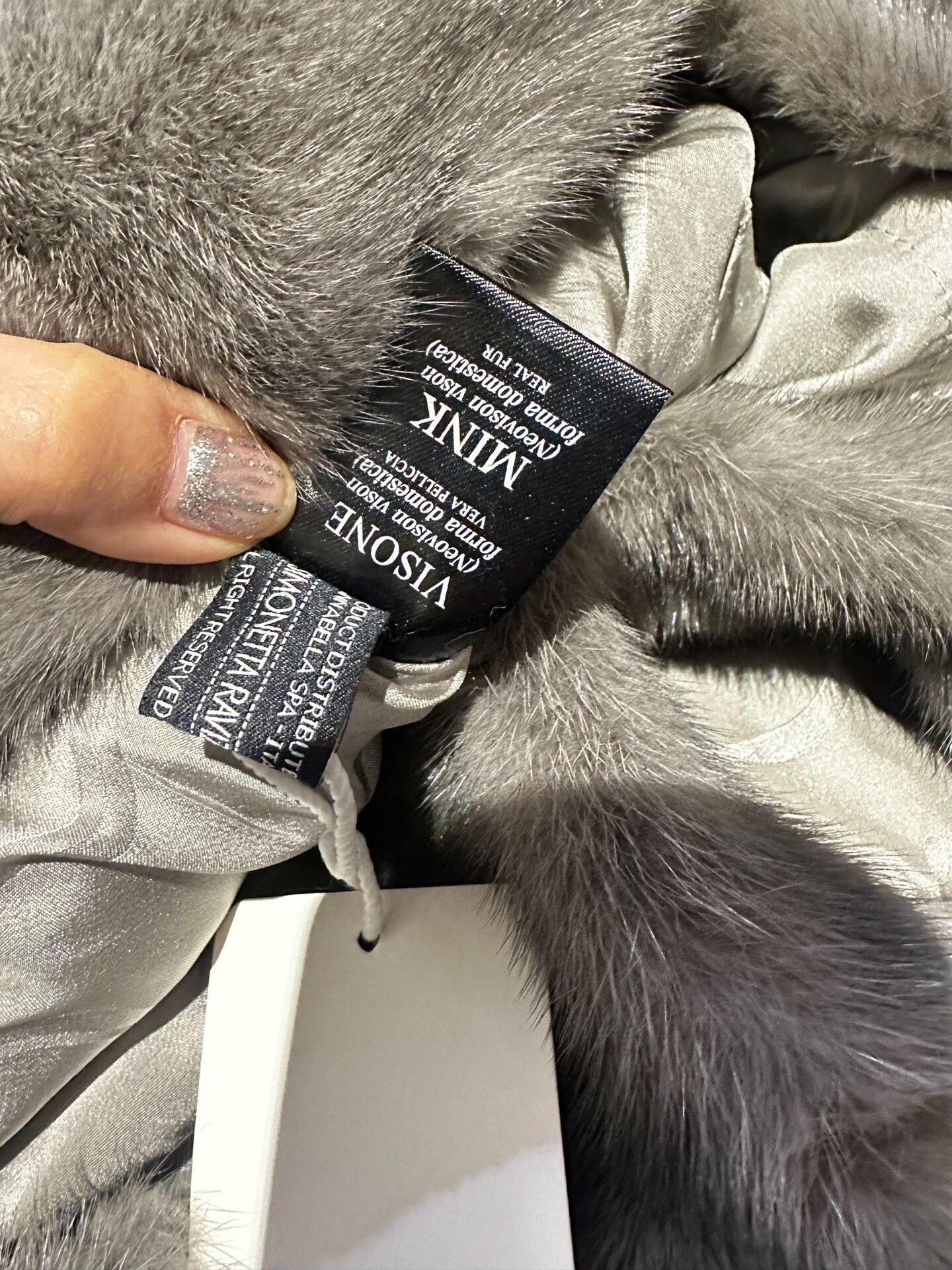 Simonetta Ravizza Simonetta Ravizza Gray Fur Bag Size ONE SIZE - 8 Thumbnail