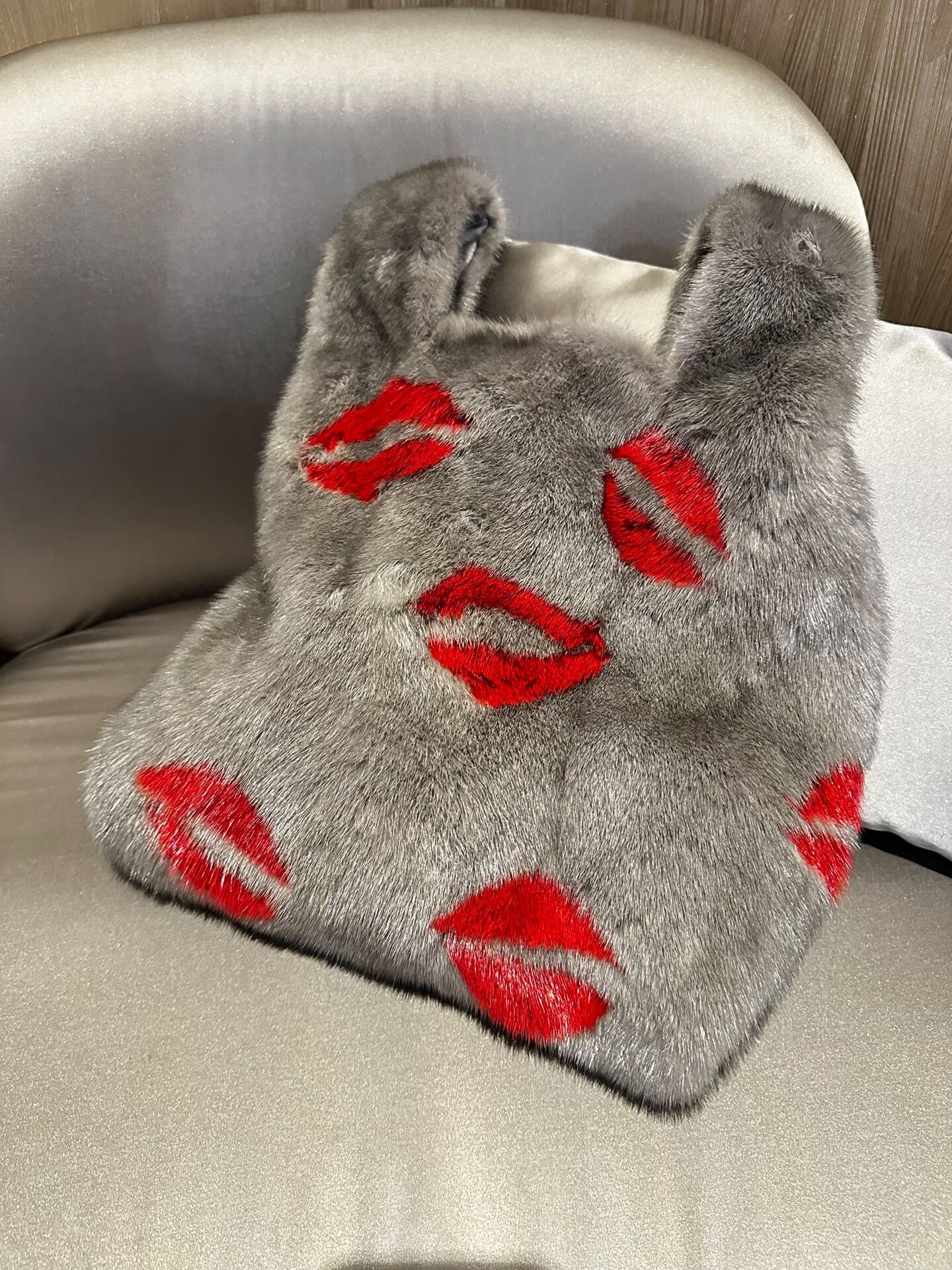 Simonetta Ravizza Simonetta Ravizza Gray Fur Bag Size ONE SIZE - 3 Thumbnail