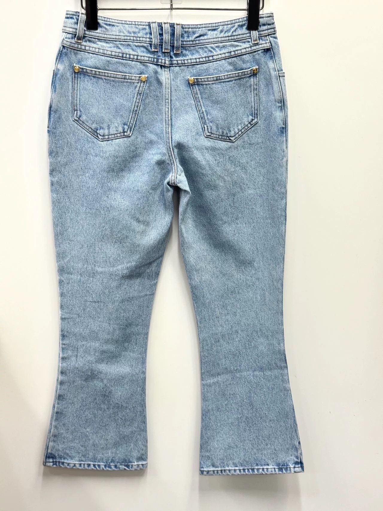 Balmain Balmain Women's Flared Denim Jeans Size 38" / US 16 / IT 52 - 4 Thumbnail