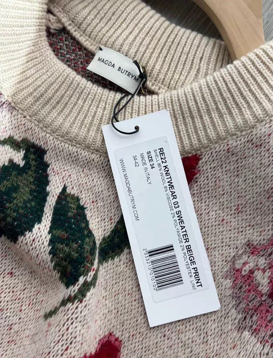 Magda Butrym New Magda Butrym Floral Knit Sweater Size XXS / US 00 / IT 34 - 5 Thumbnail
