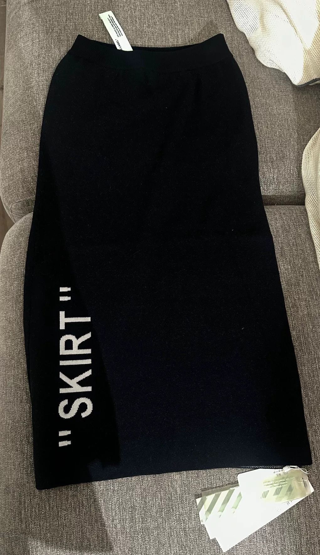 Off-White Off-White Knitted Midi Skirt for Women Size 40" / US 18 - 2 Thumbnail