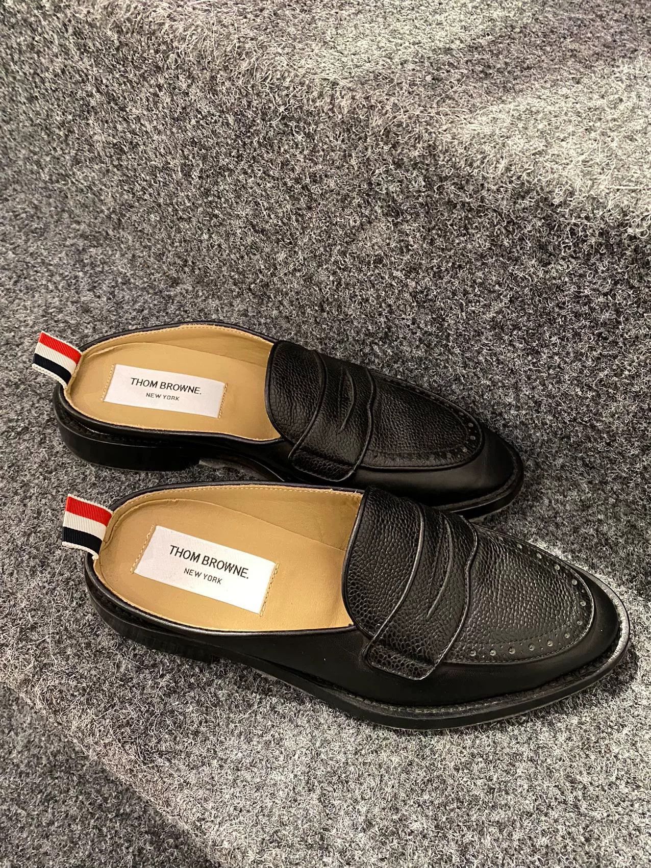 Thom Browne Thom Browne Basic Loafers Black Leather Size US 5.5 / EU 38 - 2 Thumbnail