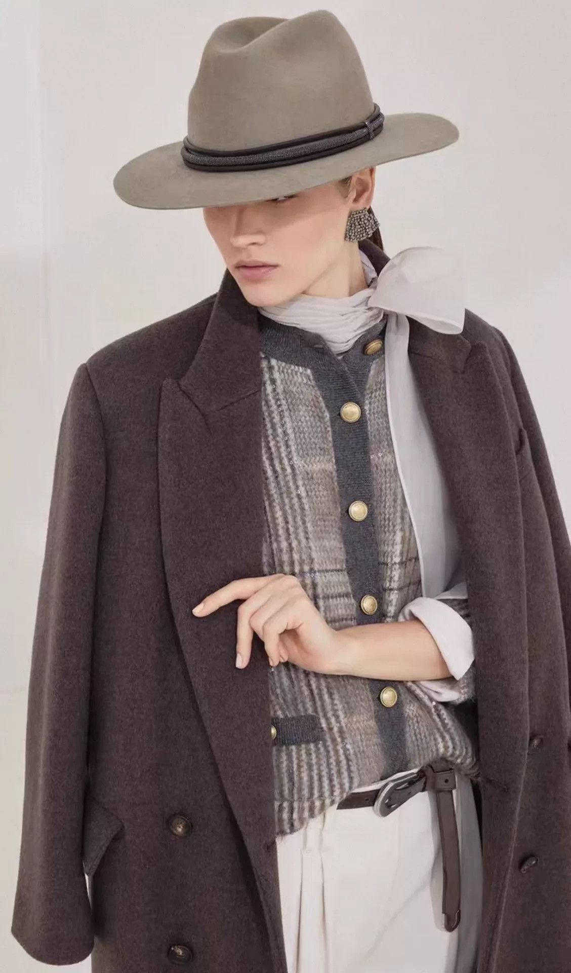 Brunello Cucinelli Brunello Cucinelli Women's Collar Coat Size S / US 4 / IT 40 - 3 Thumbnail