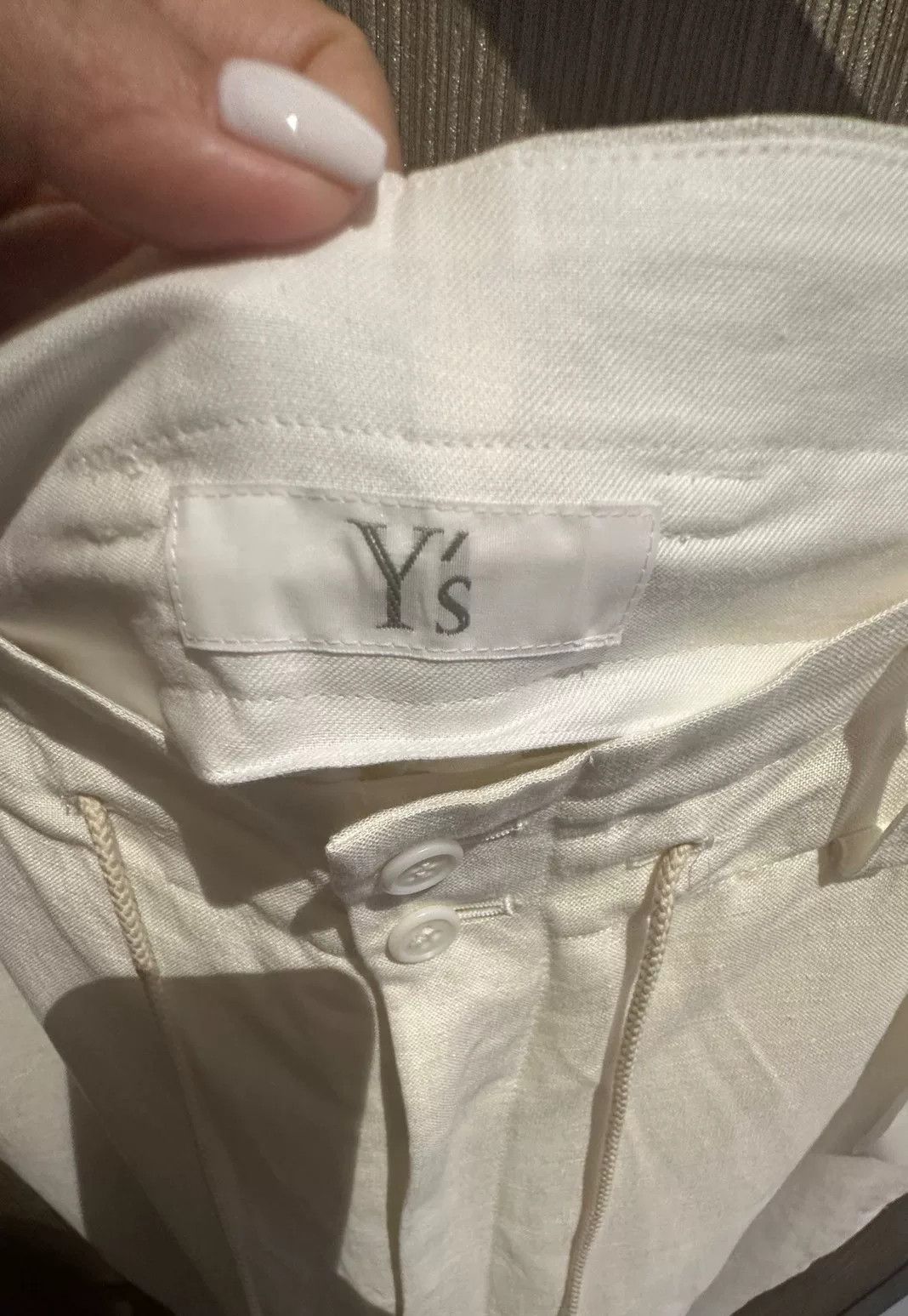 Y's White Casual Pants with Drawstring Size 24" / US 00 / IT 34 - 5 Thumbnail