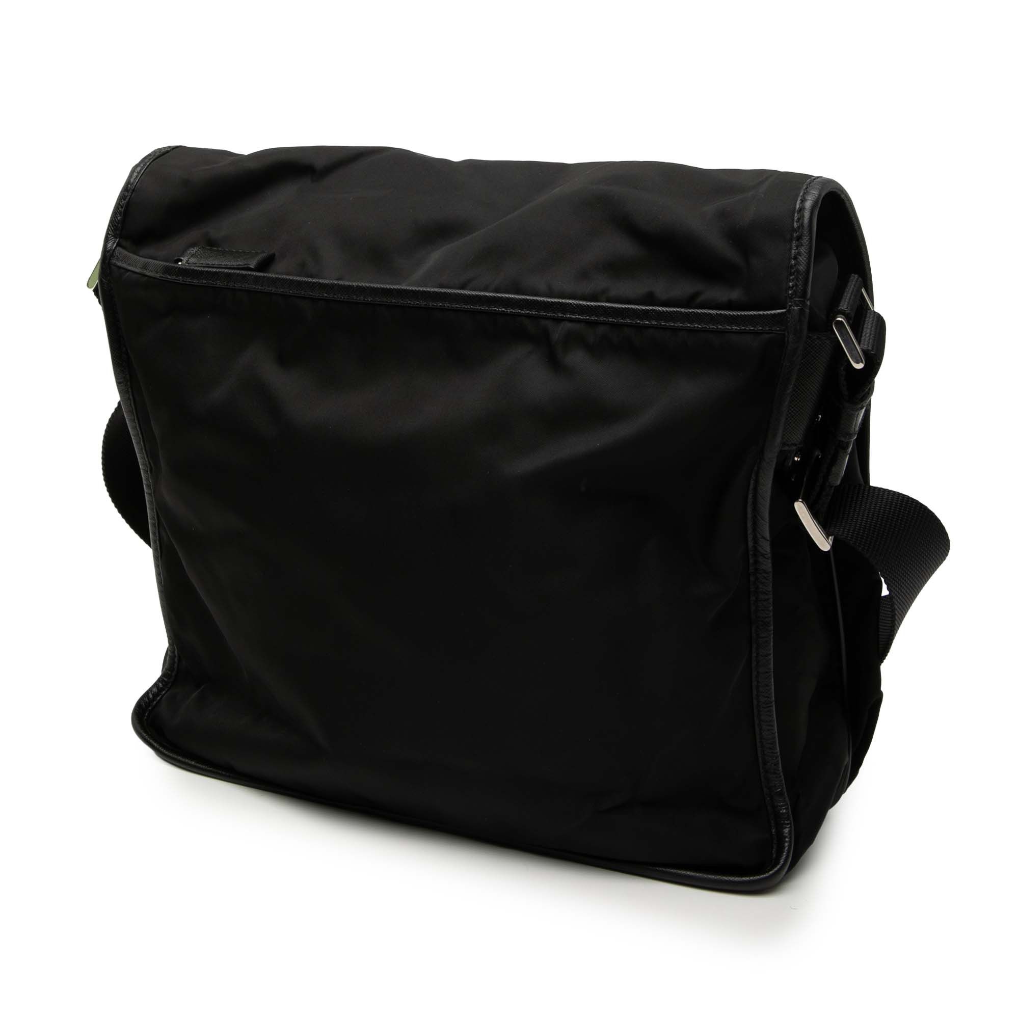 Prada Prada Saffiano Trimmed Tessuto Buckle Messenger Bag Size ONE SIZE - 2 Thumbnail