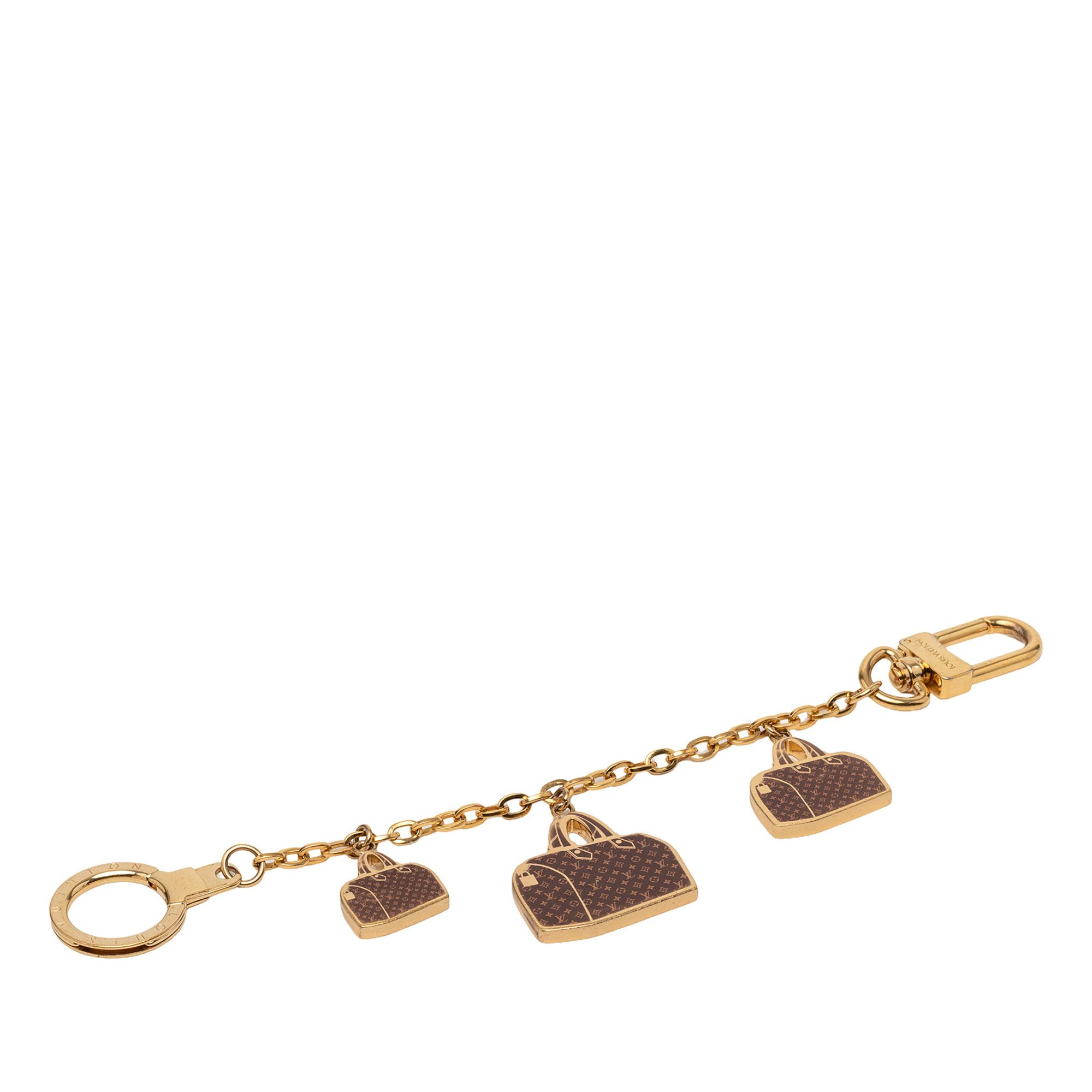 Louis Vuitton Louis Vuitton Gold Plated Monogram Speedy Trio Chain Bag Charm Size ONE SIZE - 2 Thumbnail