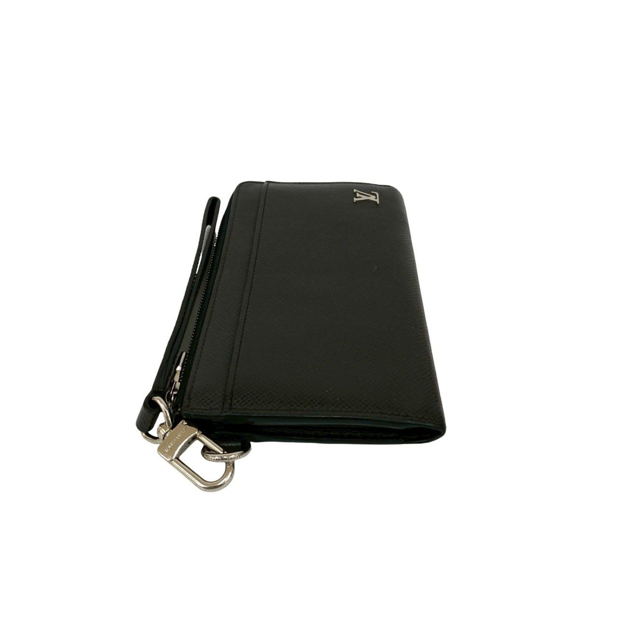 Louis Vuitton LOUIS VUITTON Zippy Dragonne Taiga Leather Long Wallet in Black Noir (36020) Size ONE SIZE - 4 Thumbnail