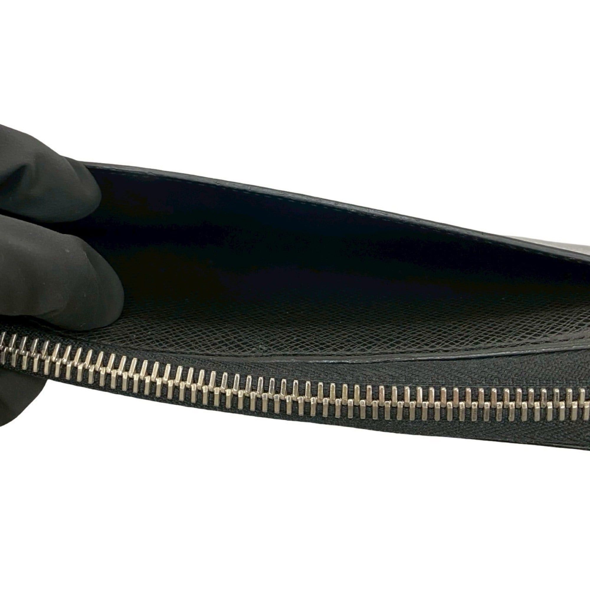 Louis Vuitton LOUIS VUITTON Zippy Dragonne Taiga Leather Long Wallet in Black Noir (36020) Size ONE SIZE - 8 Thumbnail