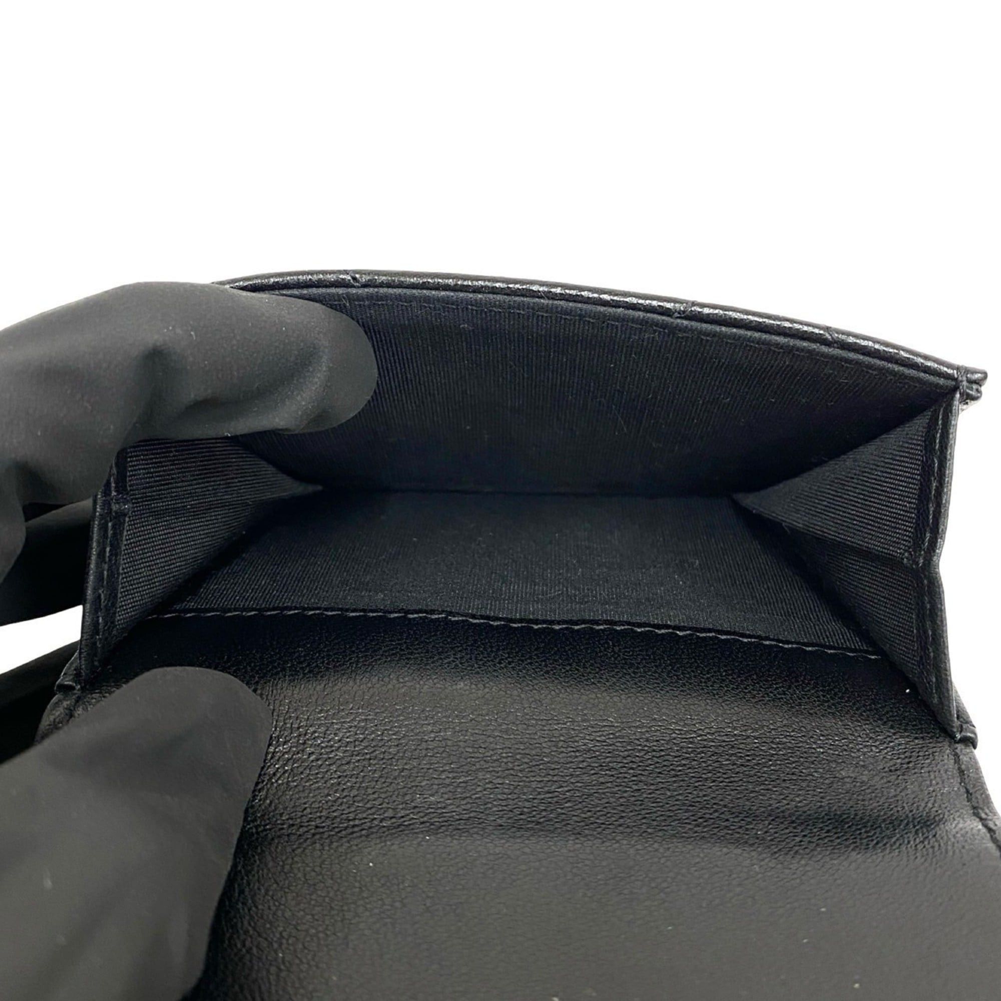 Chanel Chanel 19 Coco Mark Lambskin Tri-fold Wallet Black 88611 Size ONE SIZE - 10 Thumbnail
