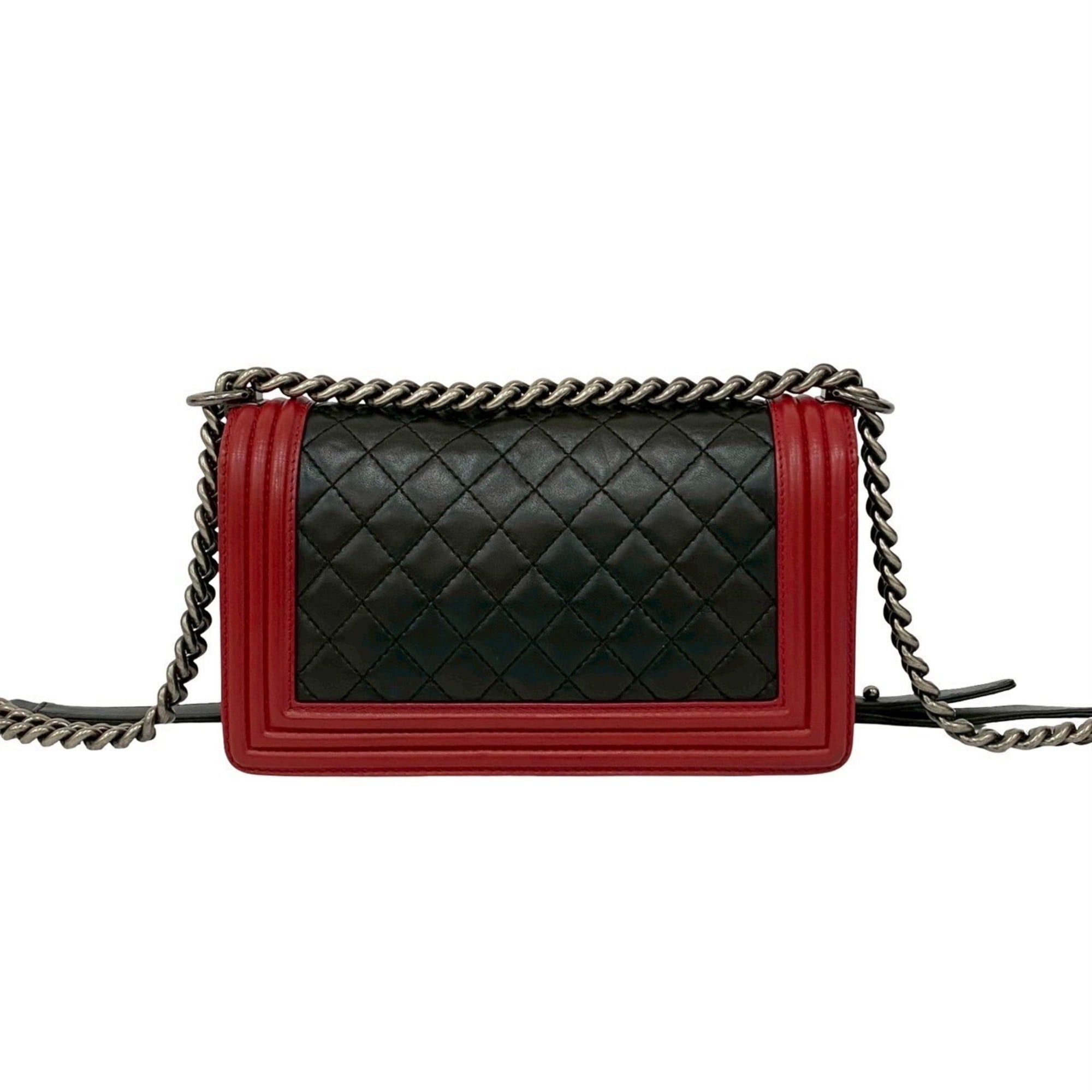 Chanel CHANEL Boy Chanel Coco Mark Lambskin Leather Chain Shoulder Bag Black 26598 Size ONE SIZE - 3 Thumbnail