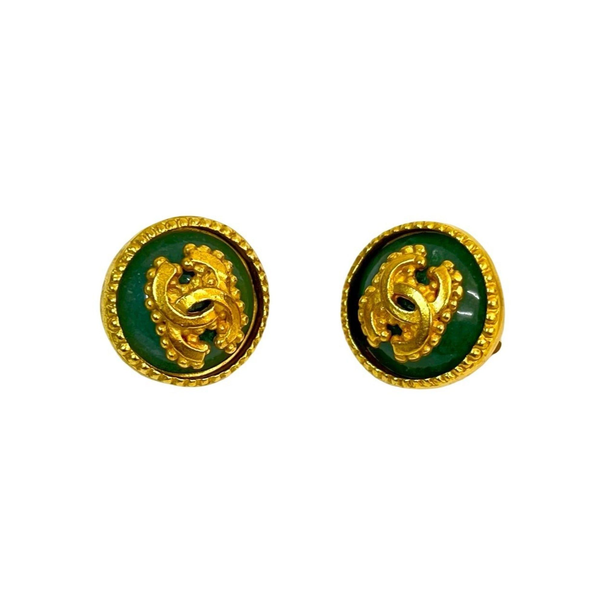 Chanel CHANEL Gripoa Coco Mark GP Earrings and Ear Cuffs, Gold Green, 15472 Size ONE SIZE - 5 Thumbnail