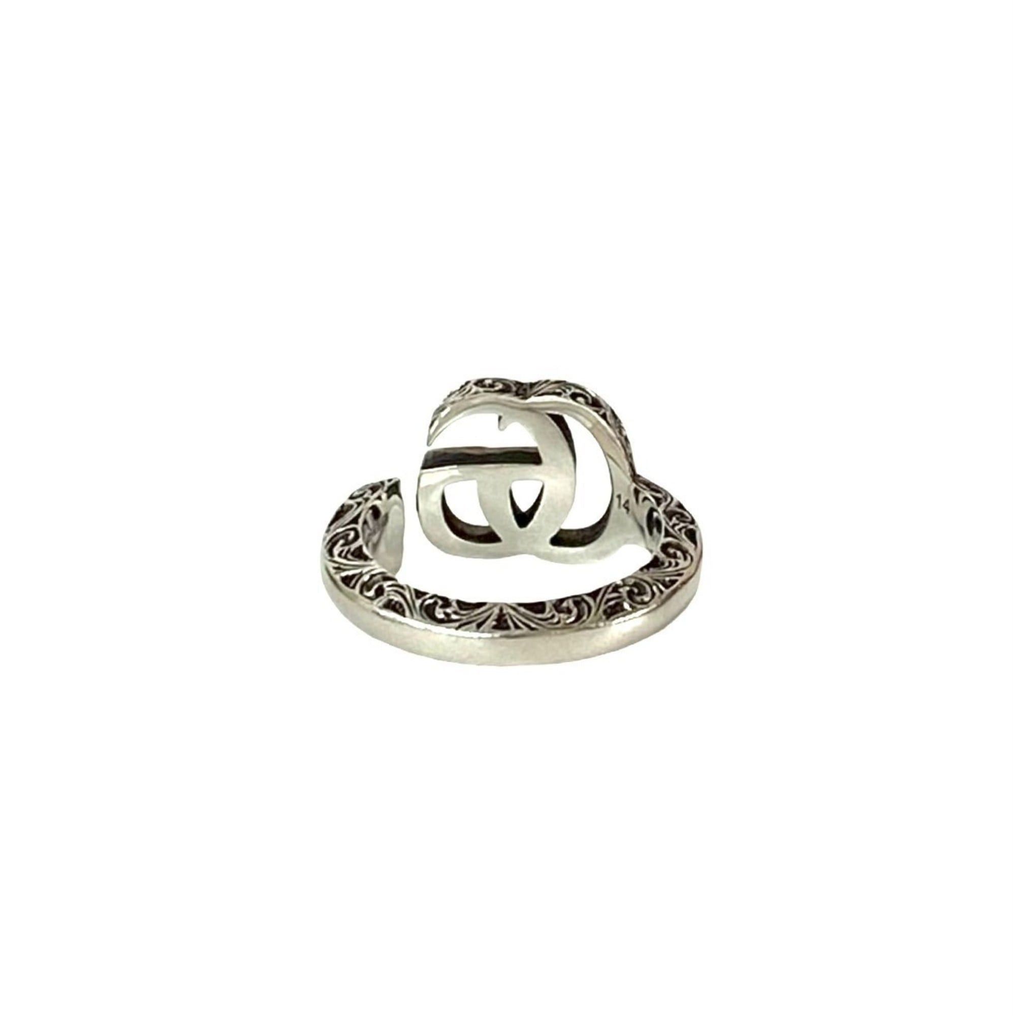 Gucci GUCCI Arabesque Double G Key Motif Silver 925 Ring, Size 13, 1675c Size ONE SIZE - 6 Thumbnail