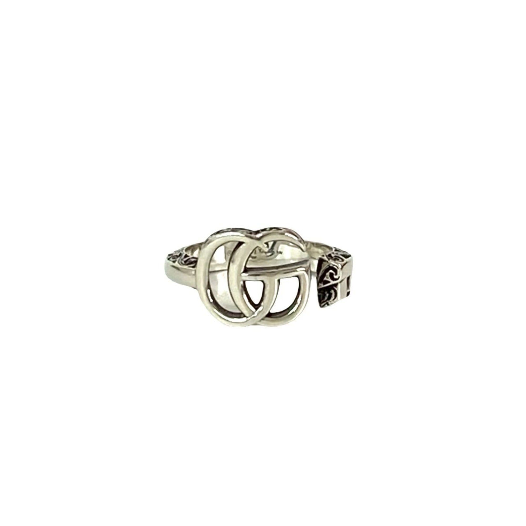 Gucci GUCCI Arabesque Double G Key Motif Silver 925 Ring, Size 13, 1675c Size ONE SIZE - 5 Thumbnail