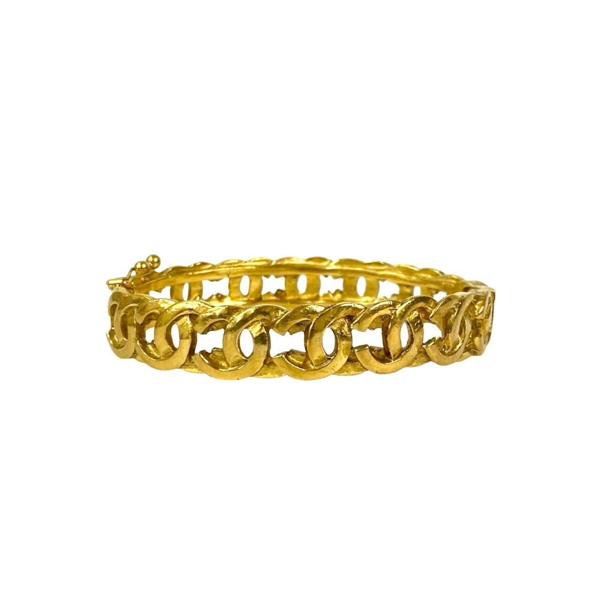 Chanel CHANEL Coco Mark GP Bracelet Bangle Gold 614-7 Size ONE SIZE - 3 Thumbnail