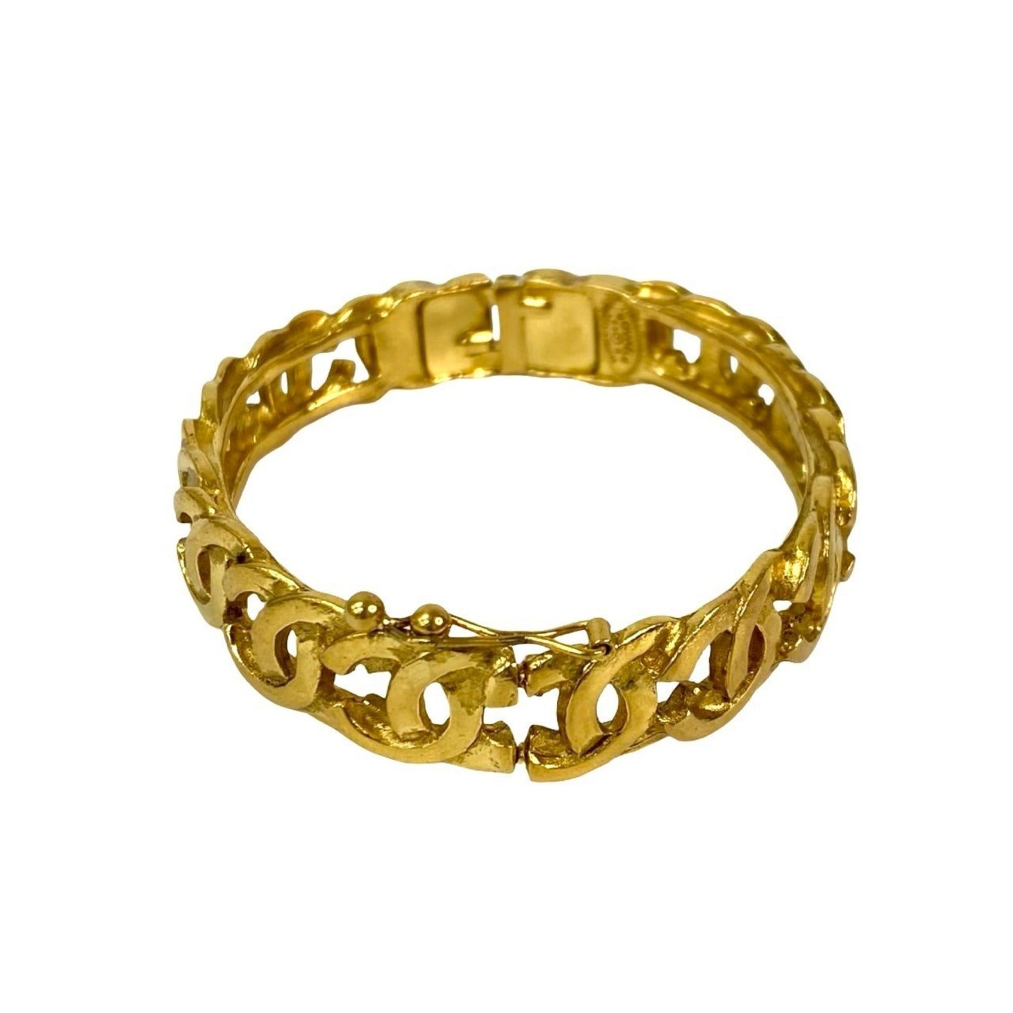 Chanel CHANEL Coco Mark GP Bracelet Bangle Gold 614-7 Size ONE SIZE - 8 Thumbnail
