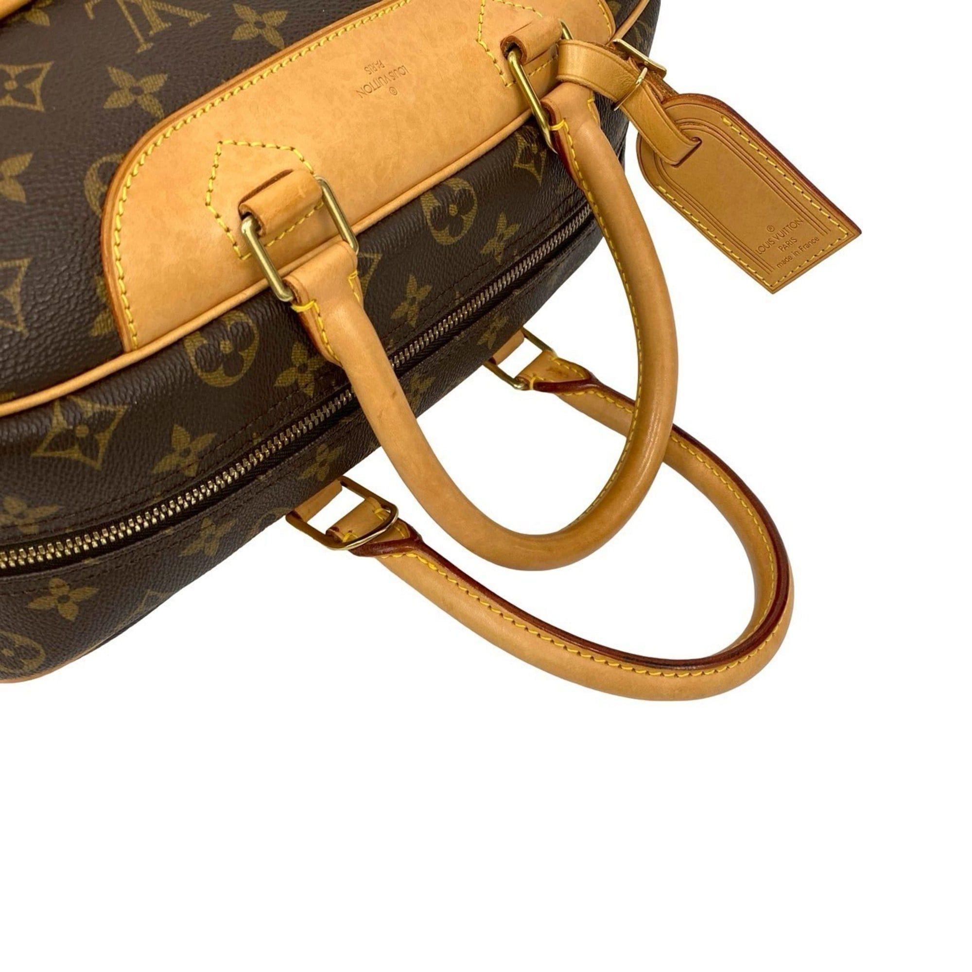 Louis Vuitton LOUIS VUITTON Deauville Monogram Leather Handbag/Mini Boston Bag, Brown, 26694 Size ONE SIZE - 4 Thumbnail