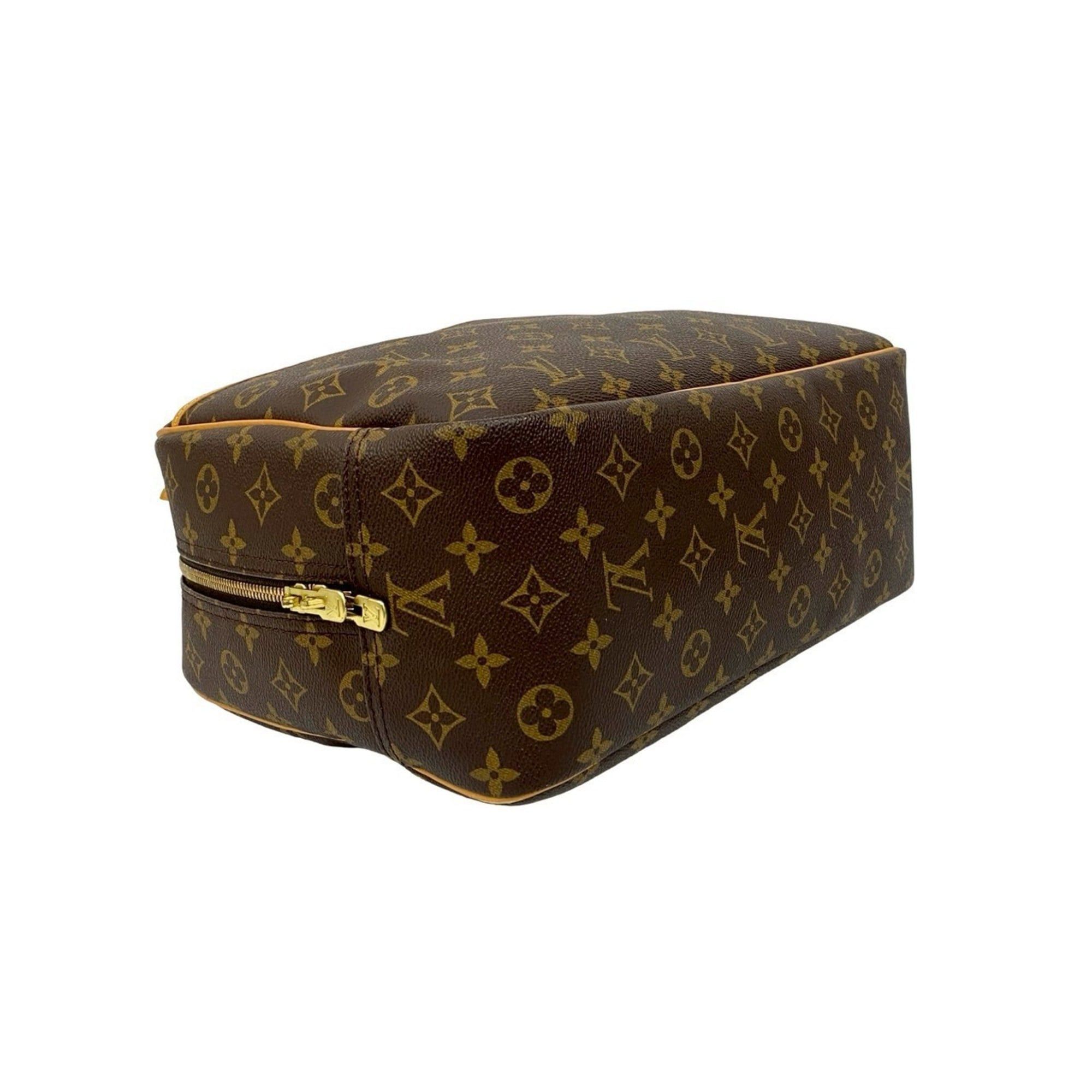 Louis Vuitton LOUIS VUITTON Deauville Monogram Leather Handbag/Mini Boston Bag, Brown, 26694 Size ONE SIZE - 7 Thumbnail