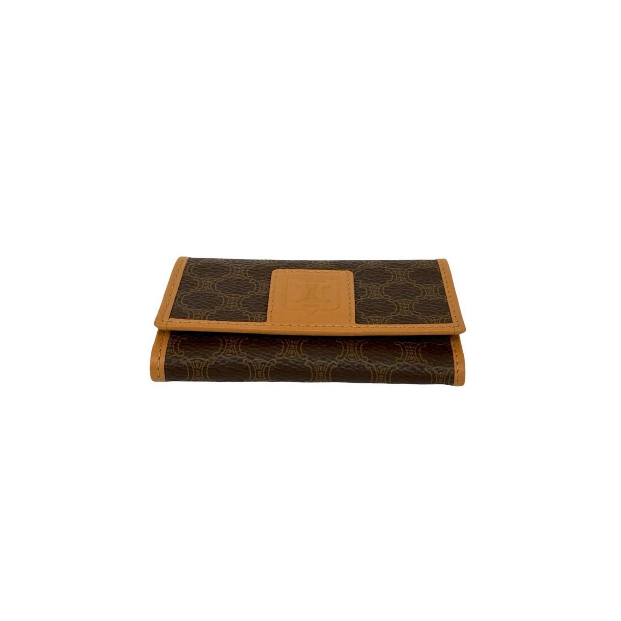 Celine CELINE Macadam Blason Triomphe Leather Key Case, Brown, 84228 Size ONE SIZE - 6 Thumbnail