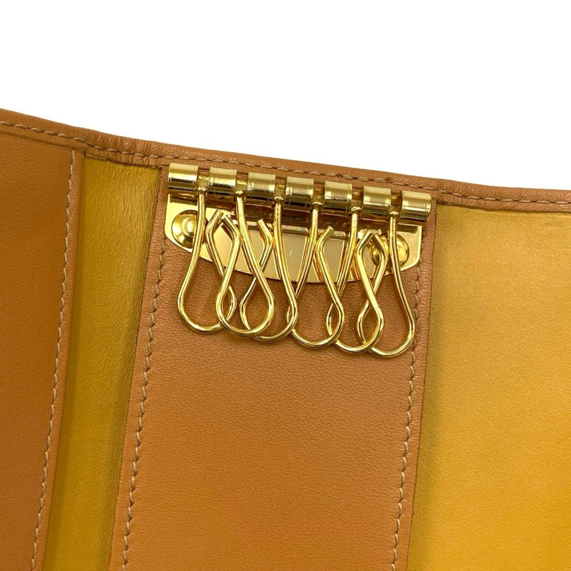 Celine CELINE Macadam Blason Triomphe Leather Key Case, Brown, 84228 Size ONE SIZE - 8 Thumbnail
