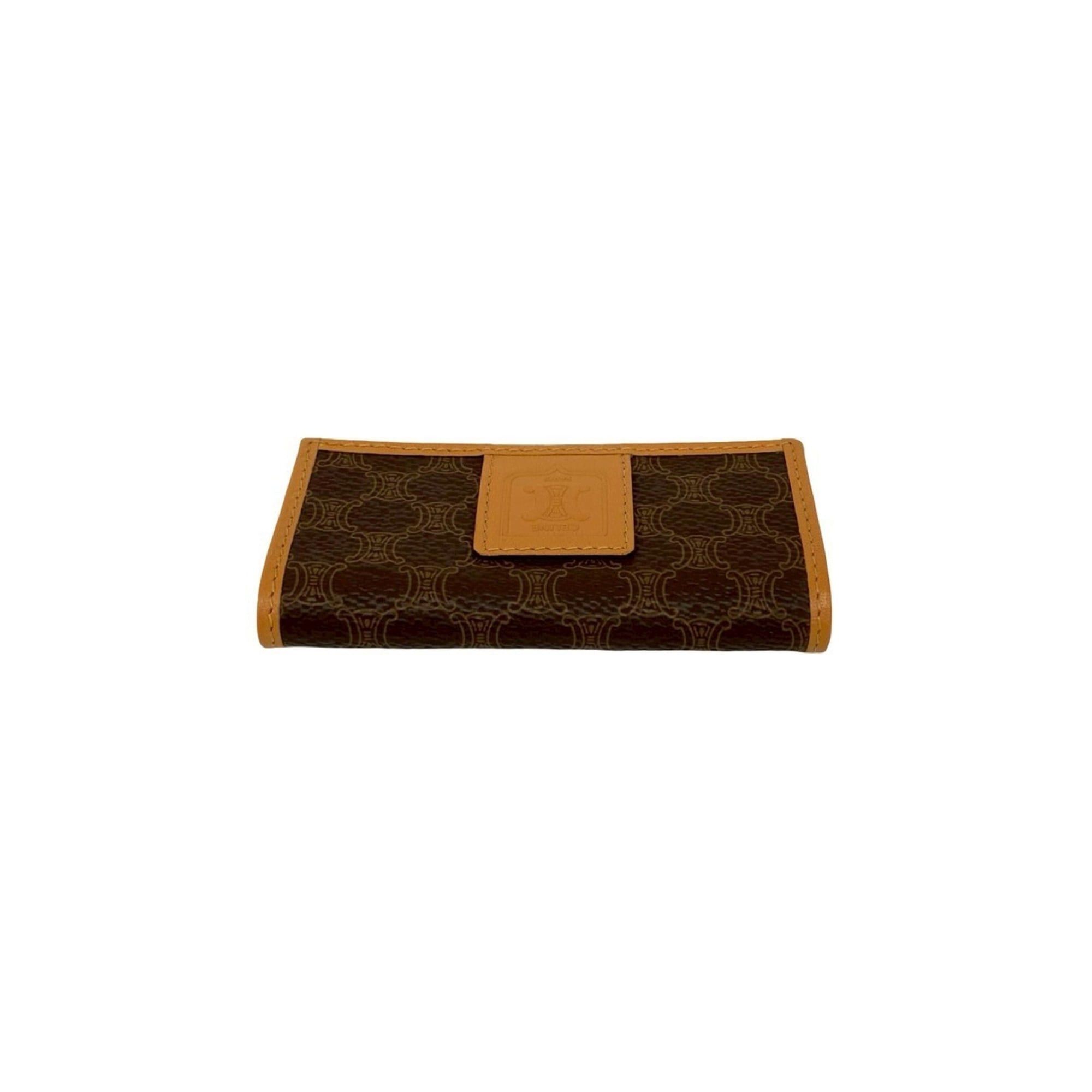 Celine CELINE Macadam Blason Triomphe Leather Key Case, Brown, 84228 Size ONE SIZE - 3 Thumbnail