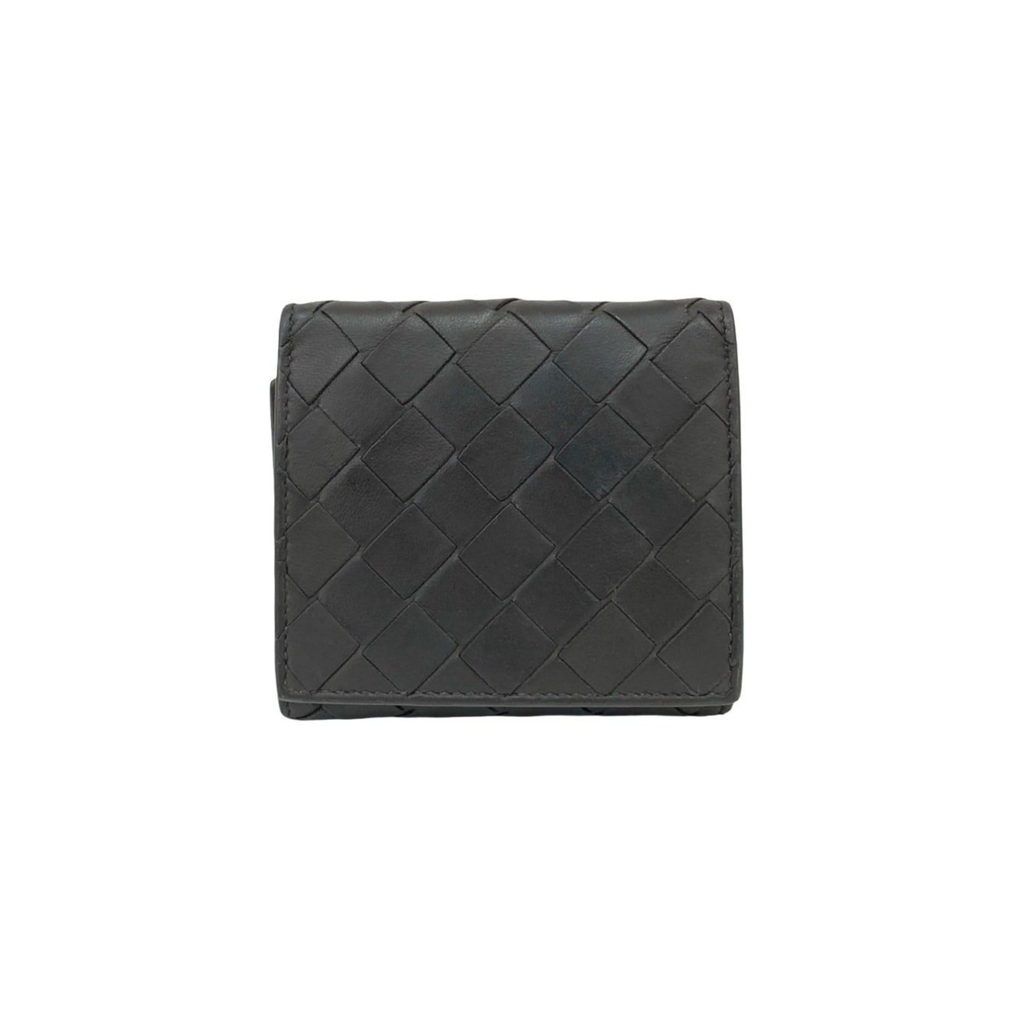 Bottega Veneta BOTTEGA VENETA Intrecciato Leather Bifold Wallet with Card Case, Gray, 20650 Size ONE SIZE - 2 Thumbnail