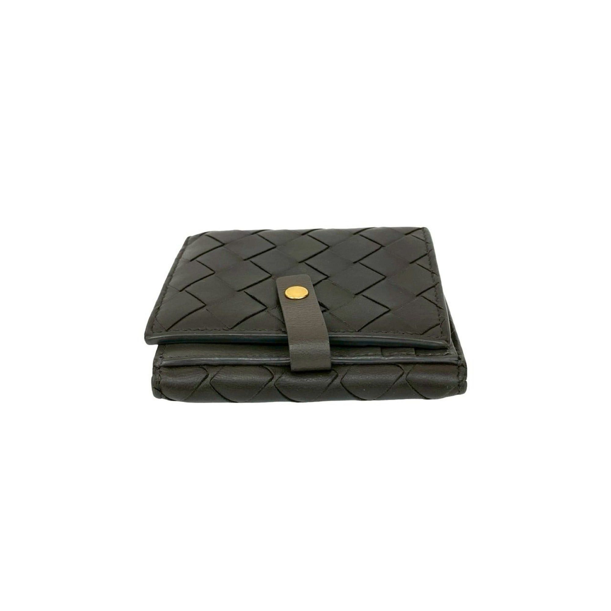Bottega Veneta BOTTEGA VENETA Intrecciato Leather Bifold Wallet with Card Case, Gray, 20650 Size ONE SIZE - 3 Thumbnail