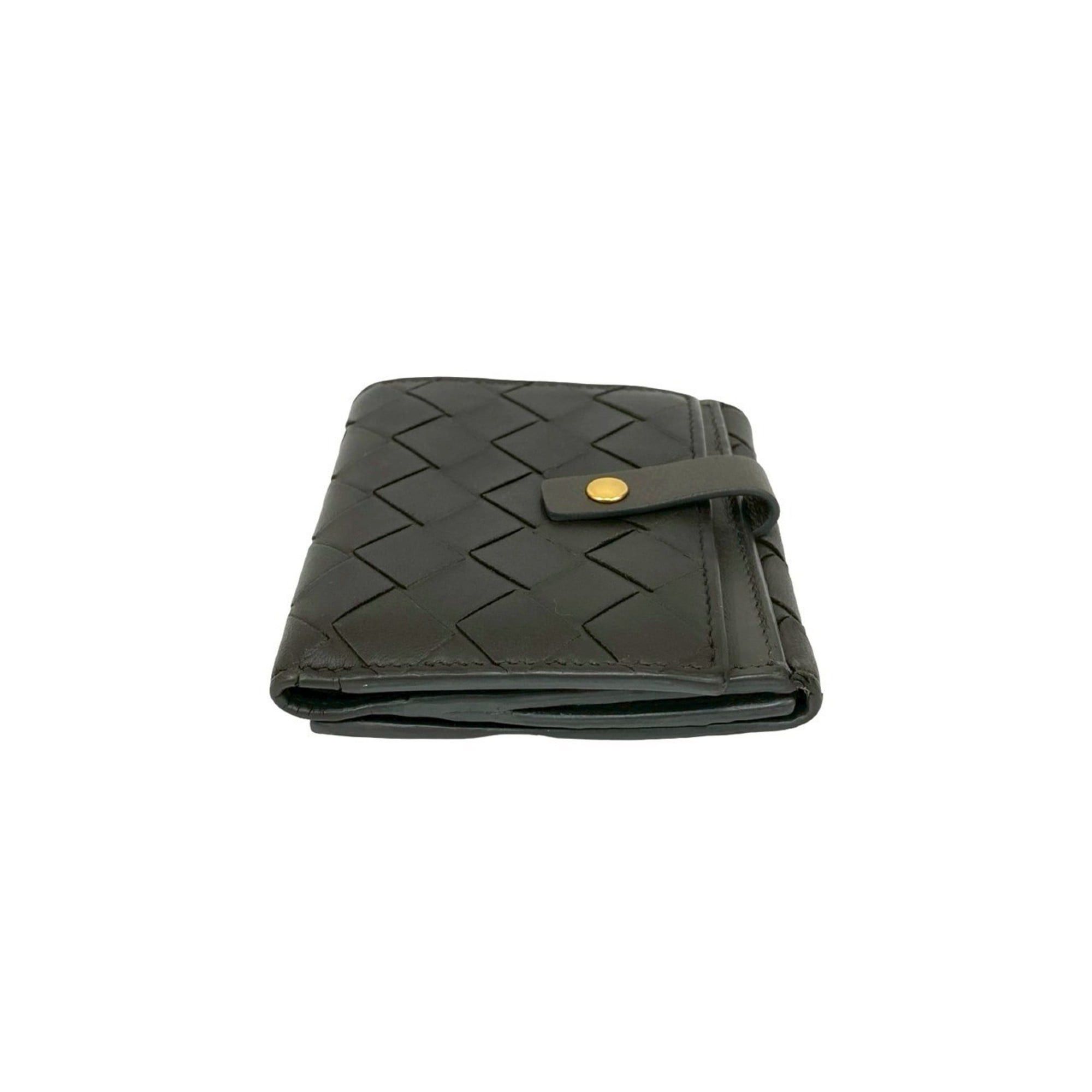Bottega Veneta BOTTEGA VENETA Intrecciato Leather Bifold Wallet with Card Case, Gray, 20650 Size ONE SIZE - 5 Thumbnail