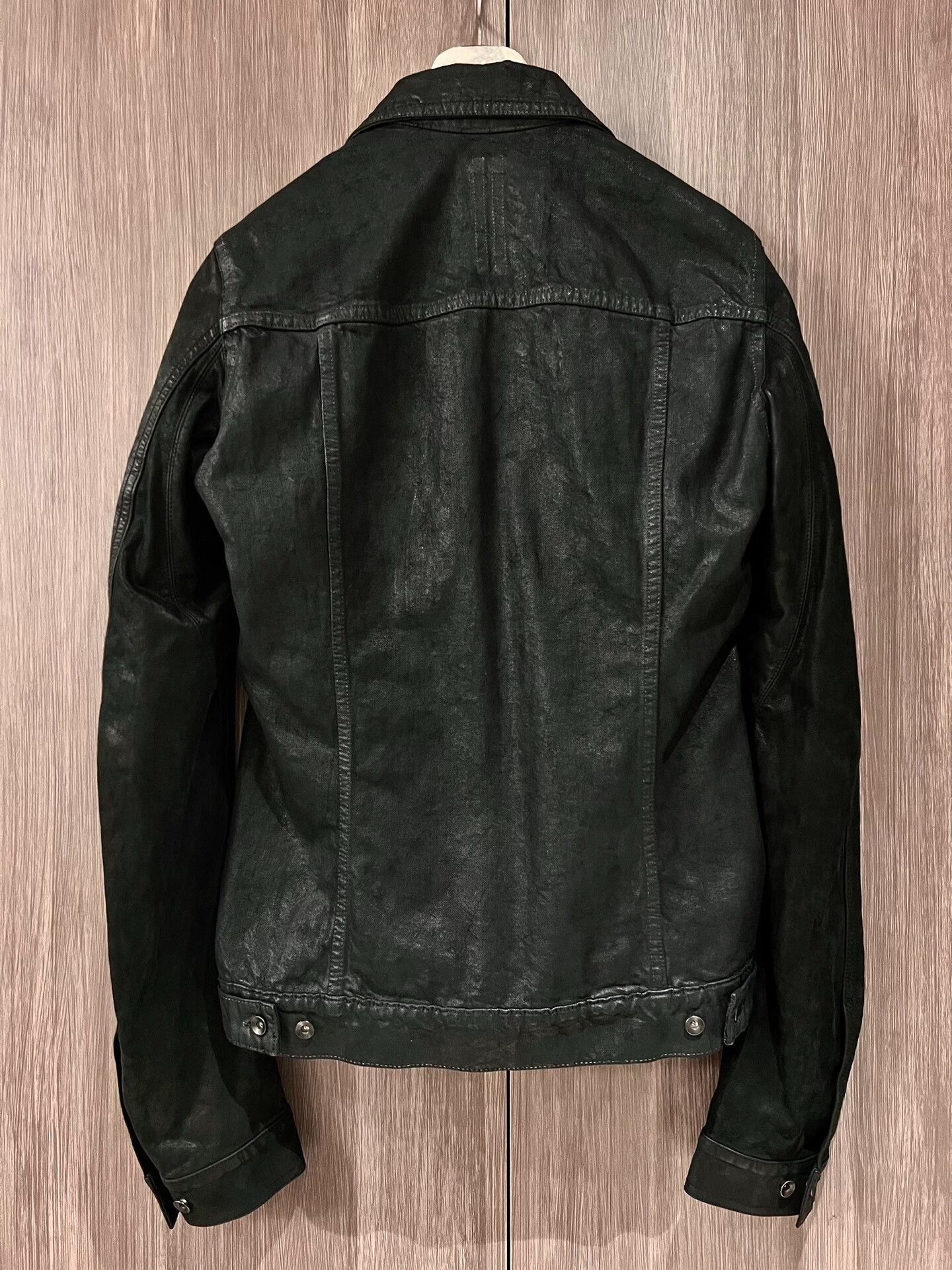 Rick Owens Drkshdw Rick Owens Black Waxed Denim Jacket Size US S / EU 44-46 / 1 - 2 Thumbnail