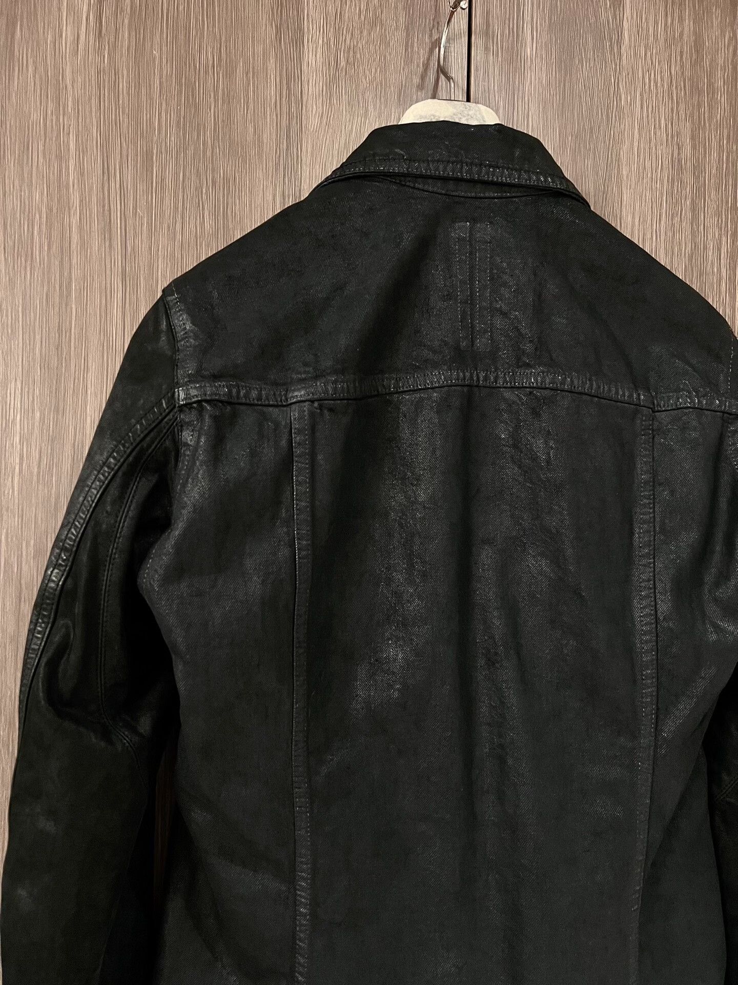 Rick Owens Drkshdw Rick Owens Black Waxed Denim Jacket Size US S / EU 44-46 / 1 - 3 Thumbnail