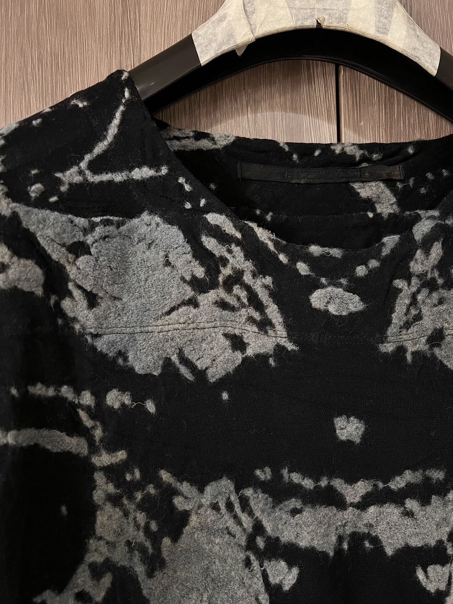 Julius Black Gray Abstract Pattern Sweater Size M / US 6-8 / IT 42-44 - 4 Thumbnail