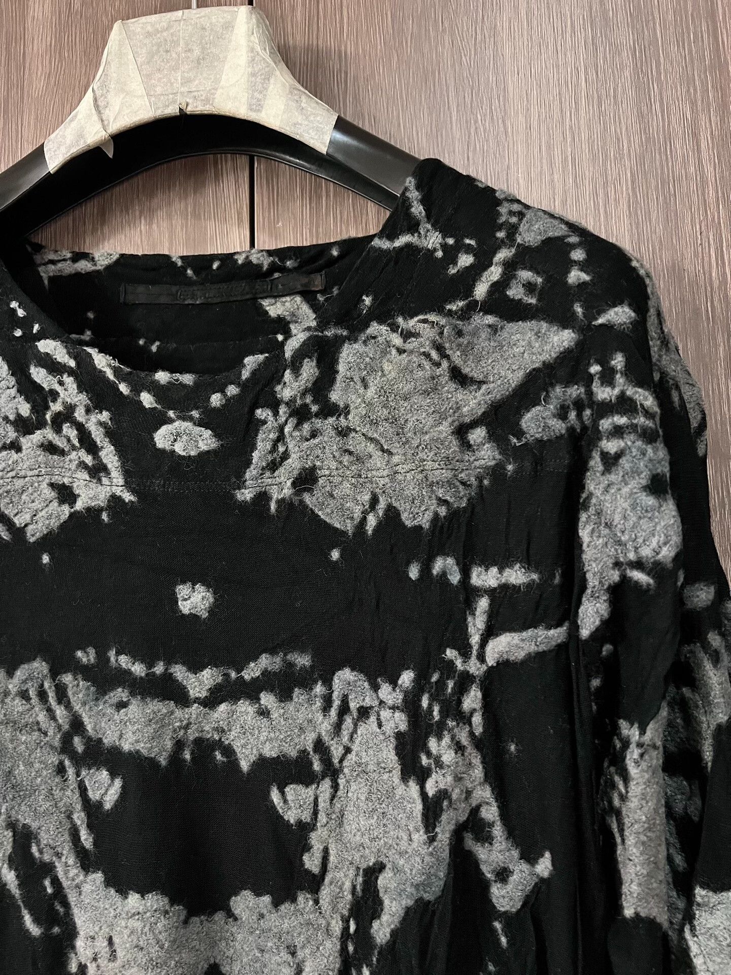 Julius Black Gray Abstract Pattern Sweater Size M / US 6-8 / IT 42-44 - 3 Thumbnail