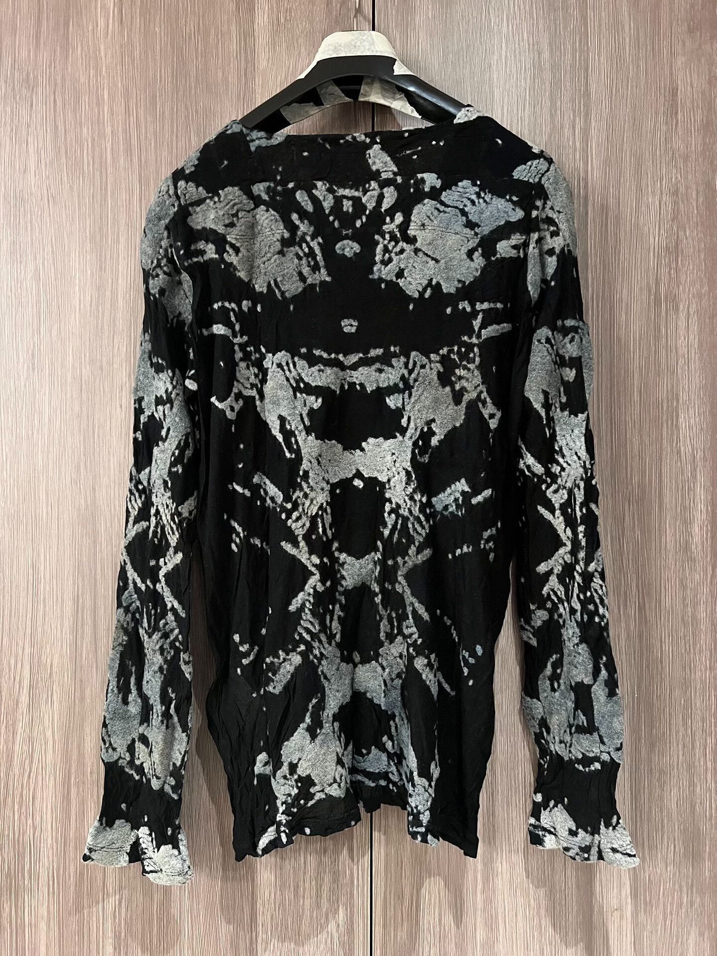 Julius Black Gray Abstract Pattern Sweater Size M / US 6-8 / IT 42-44 - 5 Thumbnail