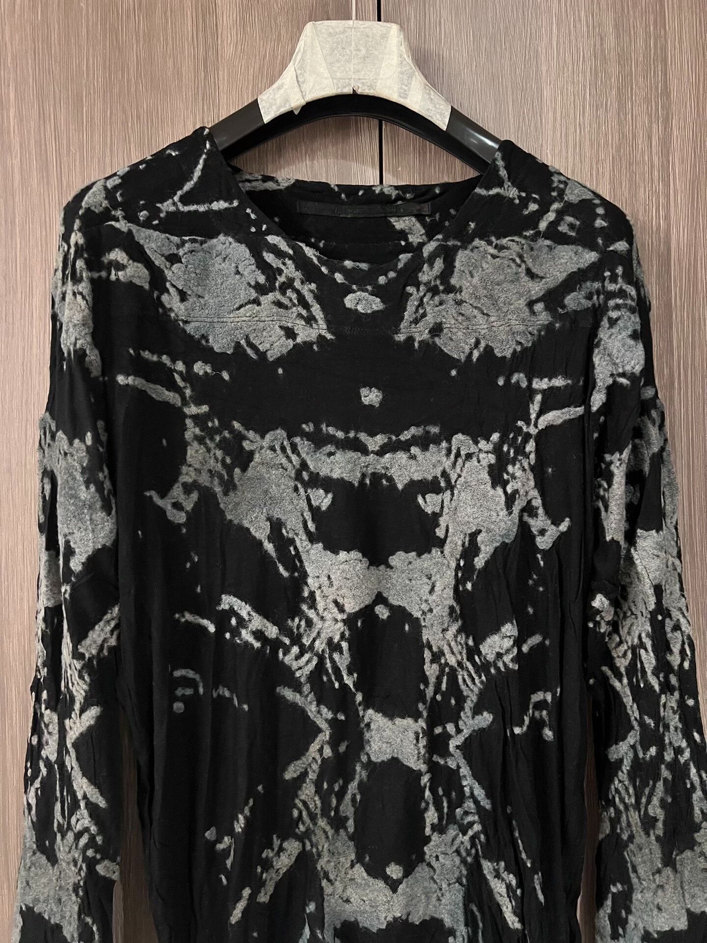 Julius Black Gray Abstract Pattern Sweater Size M / US 6-8 / IT 42-44 - 2 Thumbnail